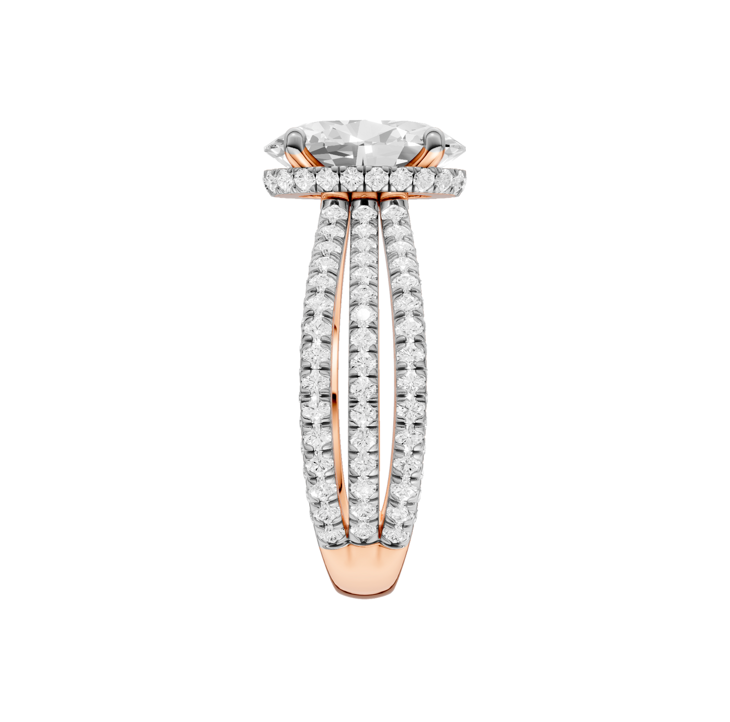 4.00ct Oval Certified Lab Diamond Ring