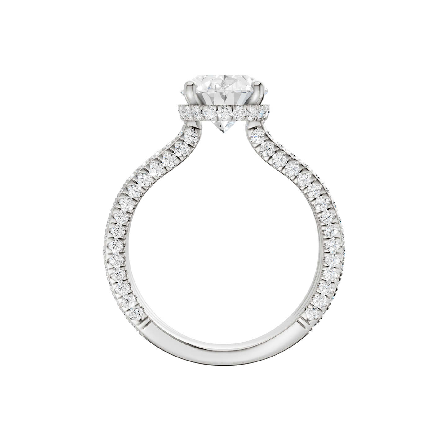 4.00ct Oval Certified Lab Diamond Ring
