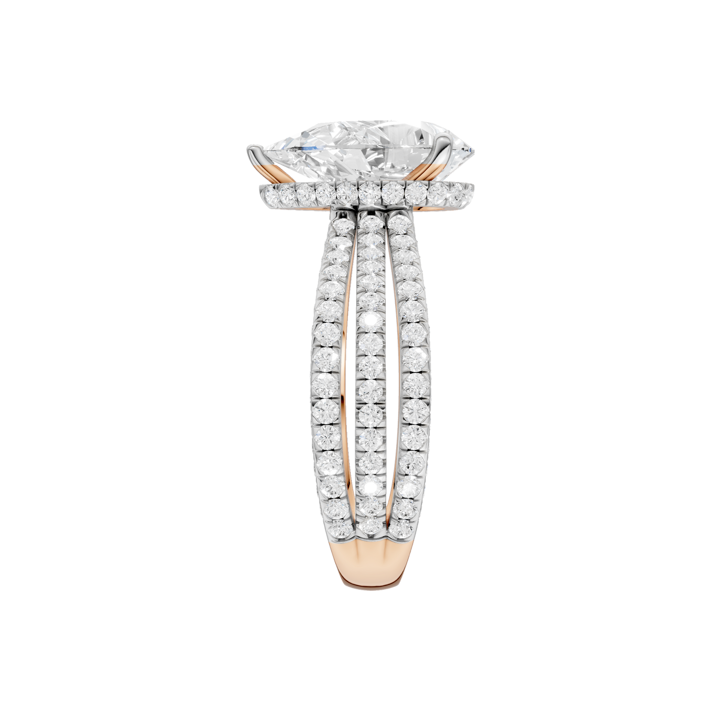 4.00ct Pear Certified Lab Diamond Ring