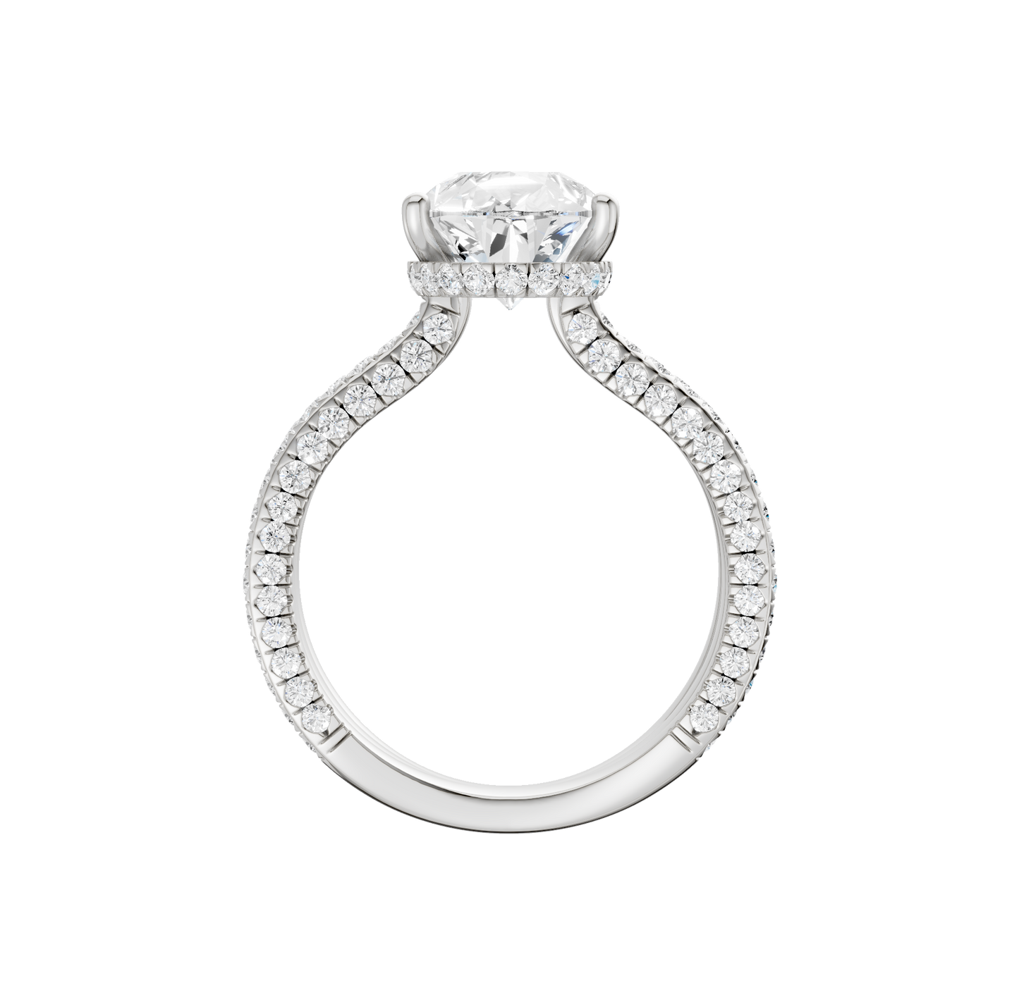4.00ct Pear Certified Lab Diamond Ring
