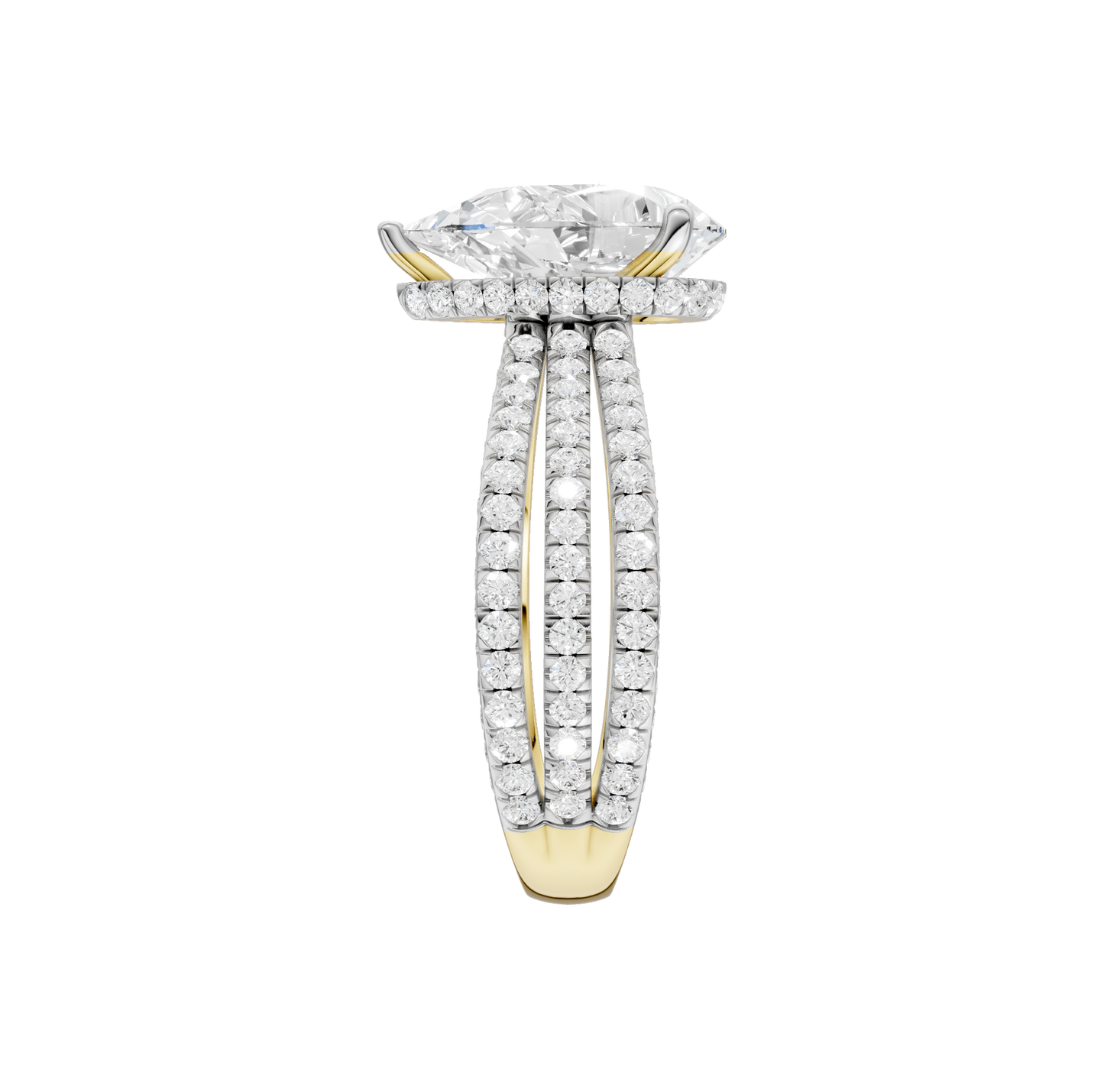 4.00ct Pear Certified Lab Diamond Ring