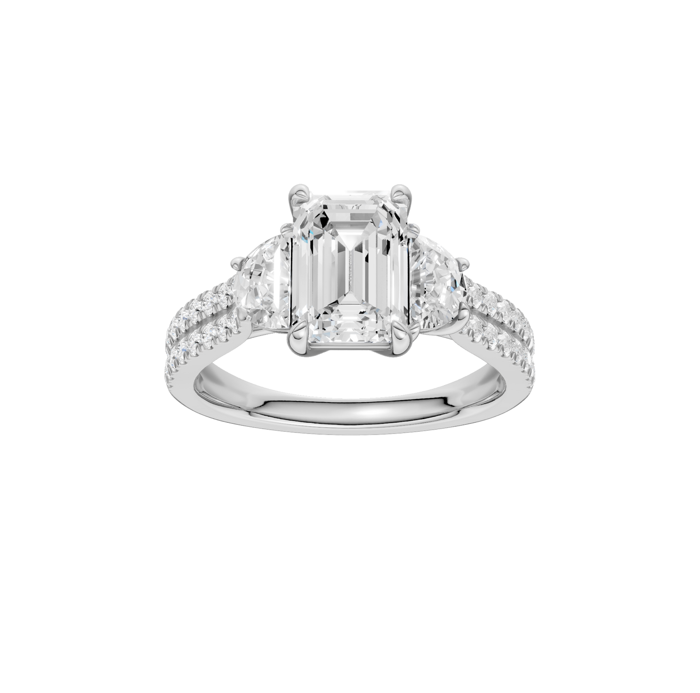 2.75ct Emerald Certified Lab Diamond Ring