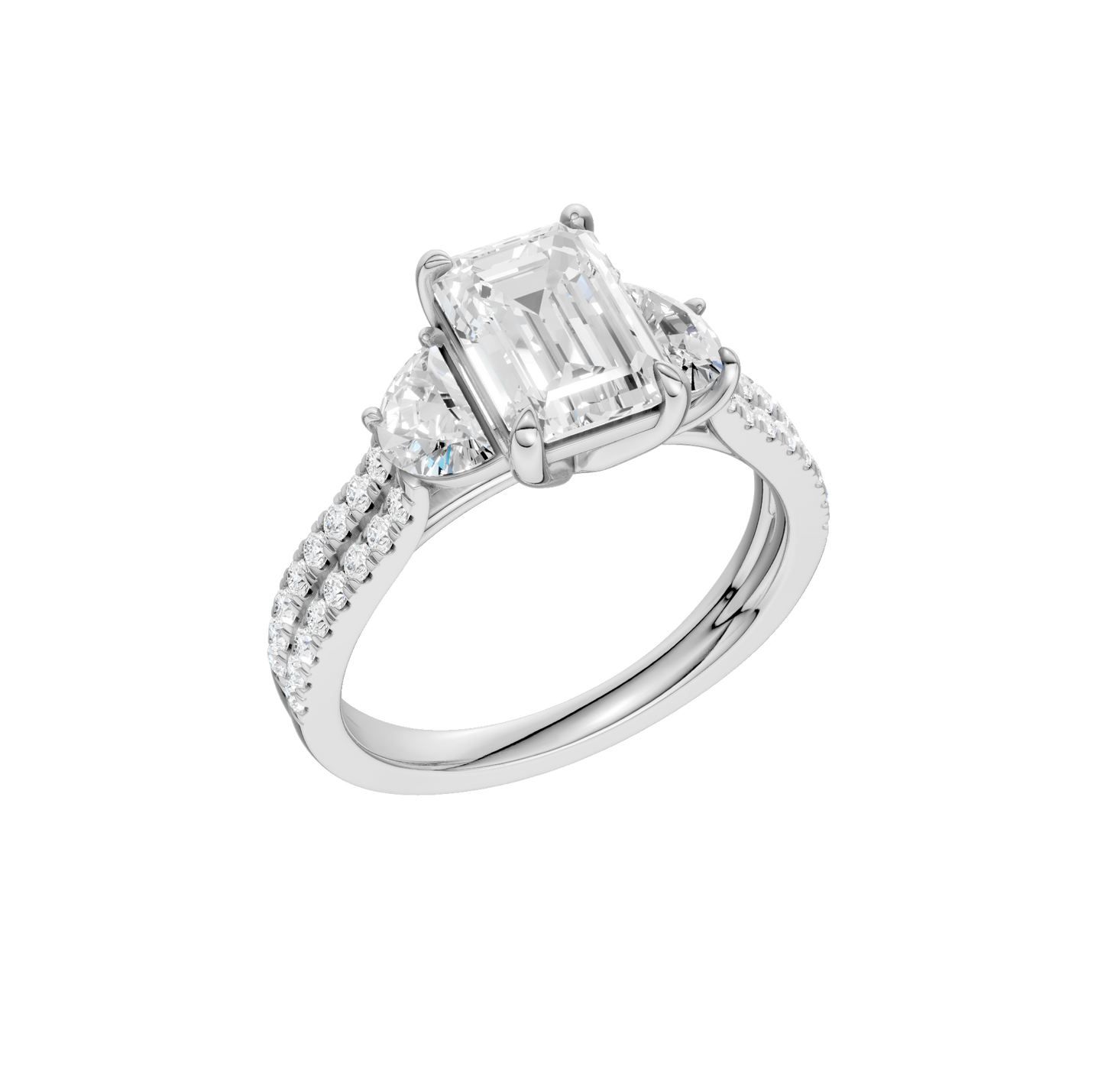 2.75ct Emerald Certified Lab Diamond Ring