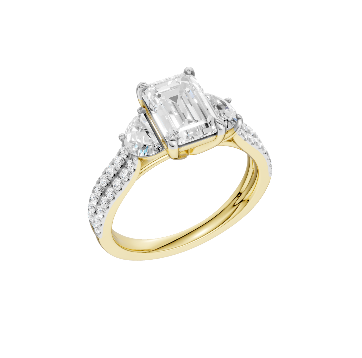 2.75ct Emerald Certified Lab Diamond Ring