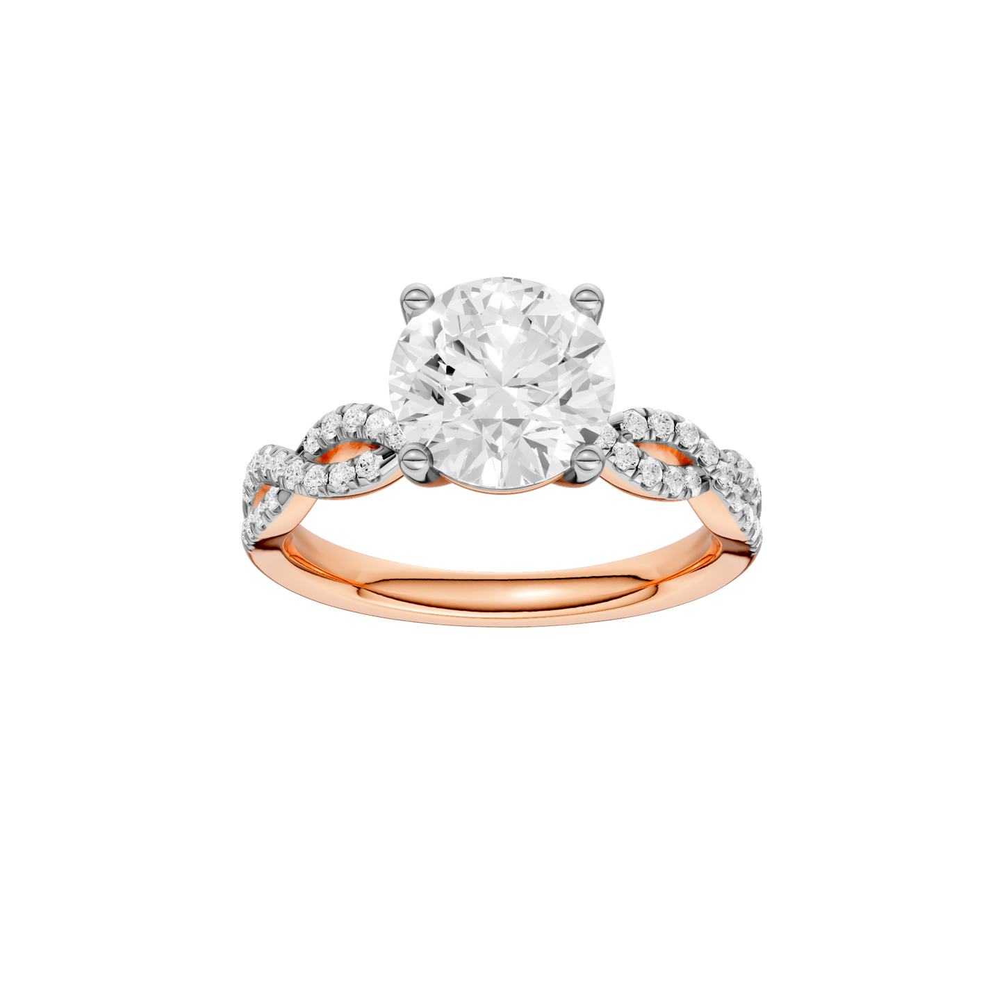 2.20ct Round Certified Lab Diamond Ring