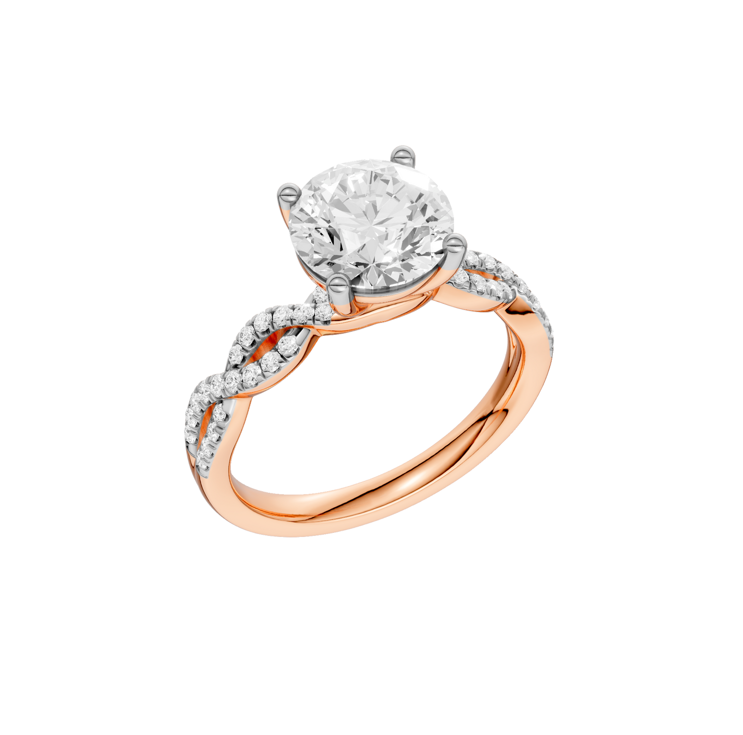 2.20ct Round Certified Lab Diamond Ring