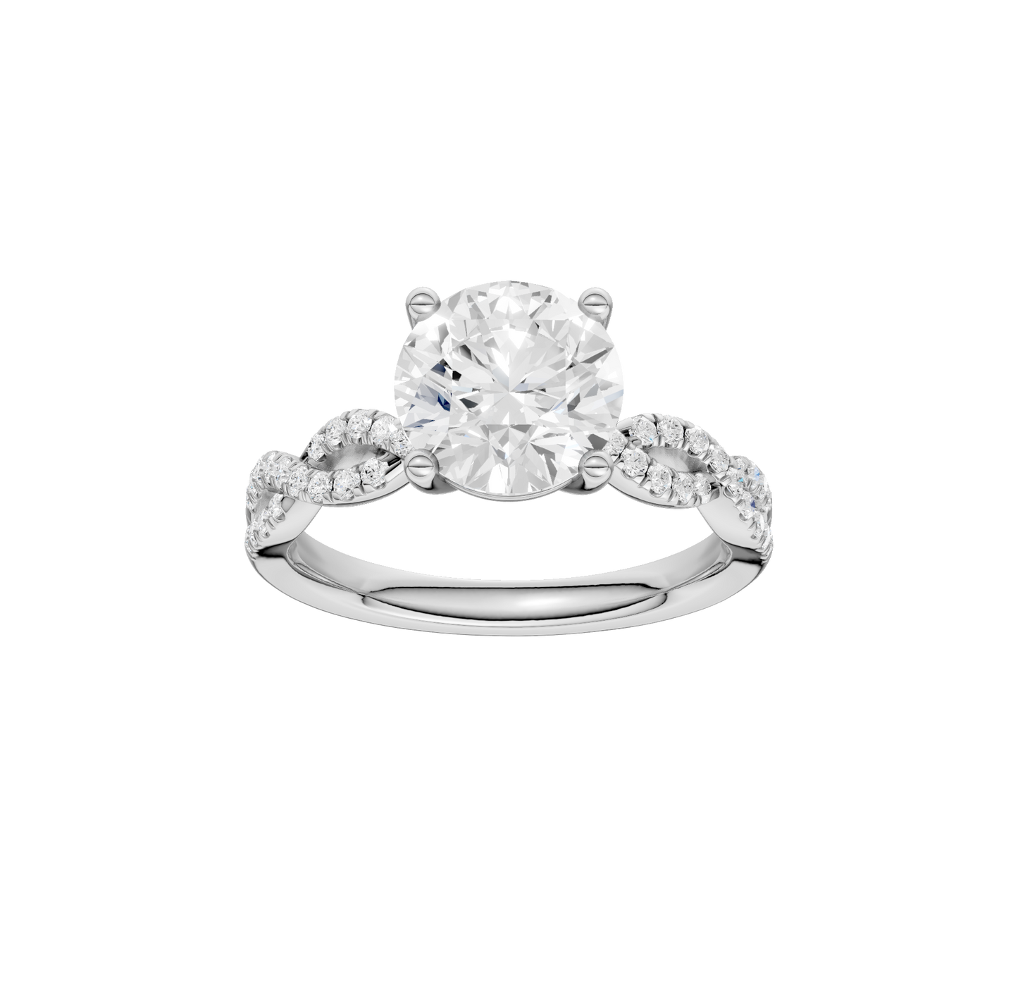 2.20ct Round Certified Lab Diamond Ring