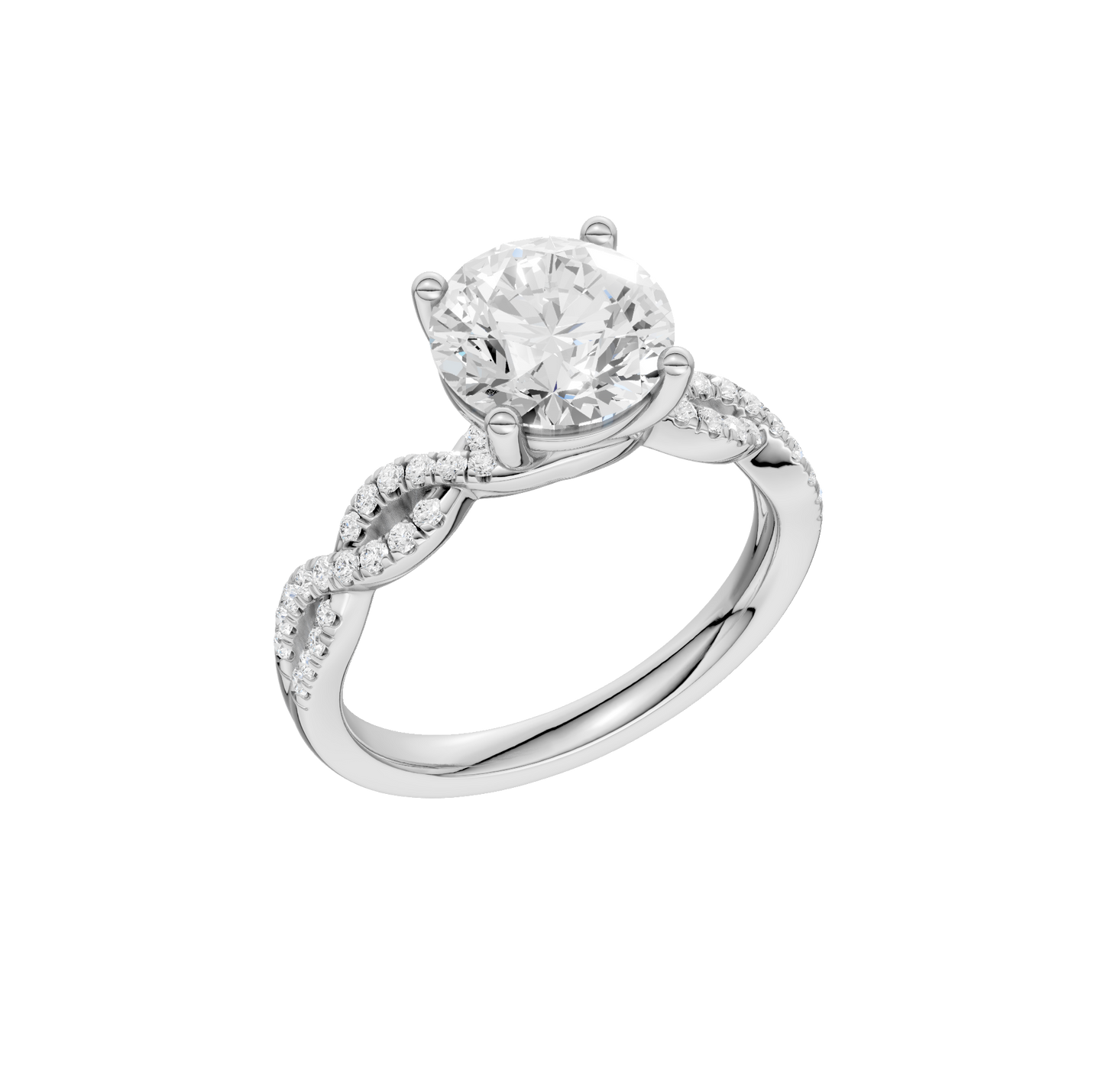 2.20ct Round Certified Lab Diamond Ring