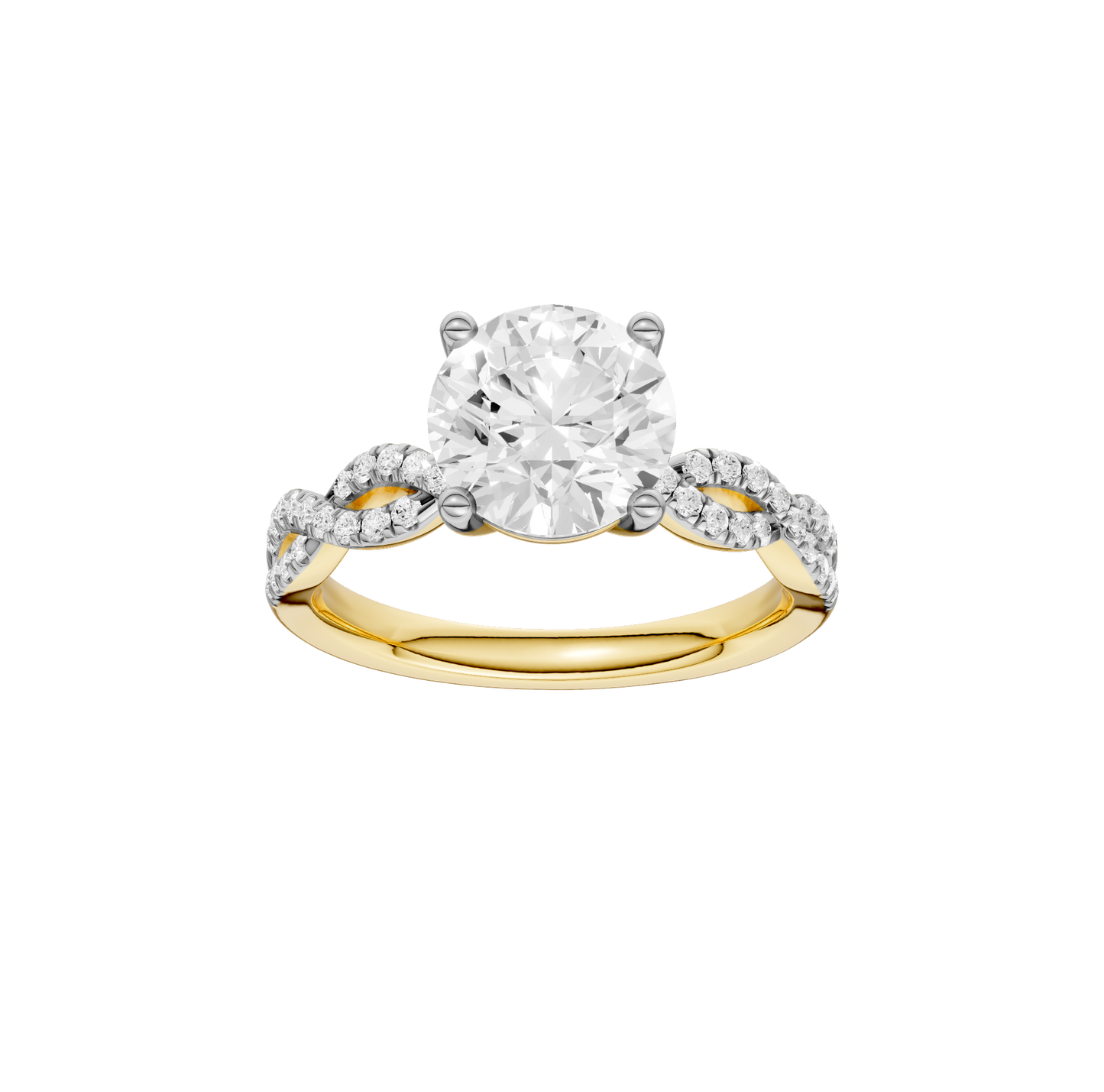 2.20ct Round Certified Lab Diamond Ring