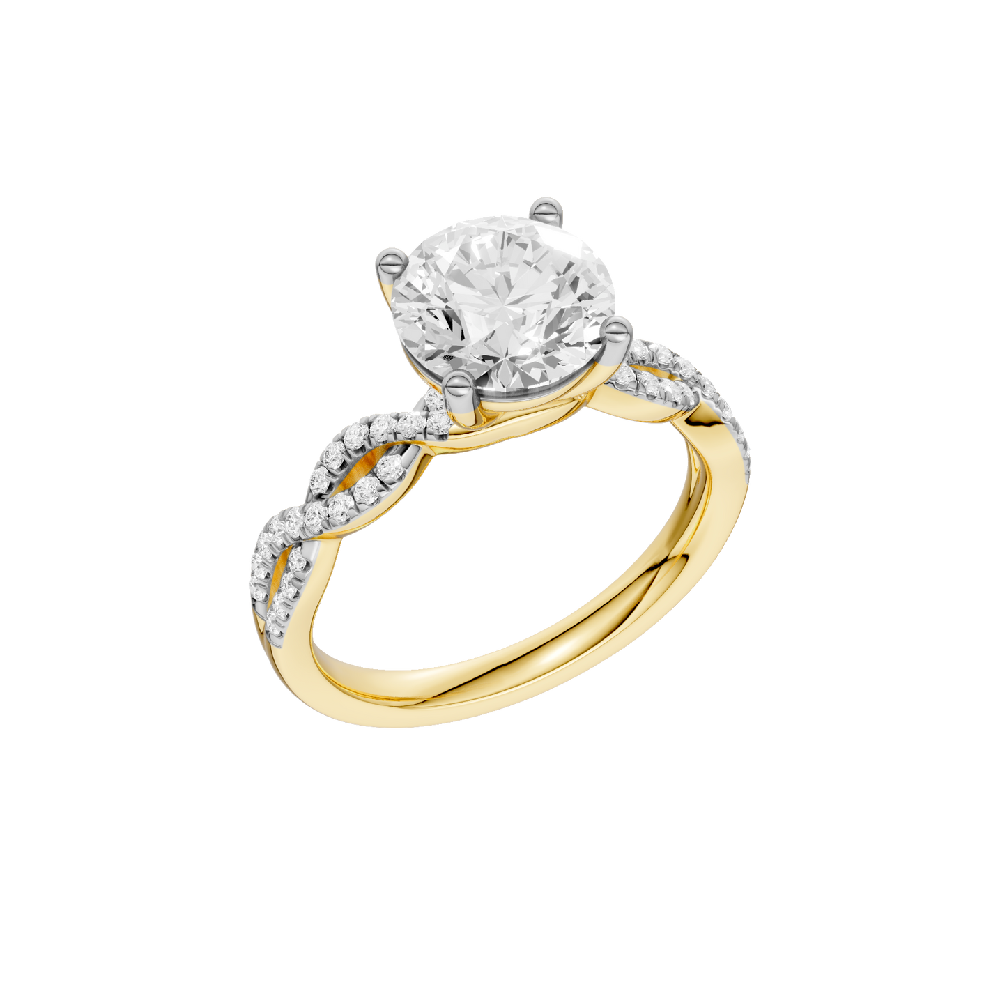 2.20ct Round Certified Lab Diamond Ring