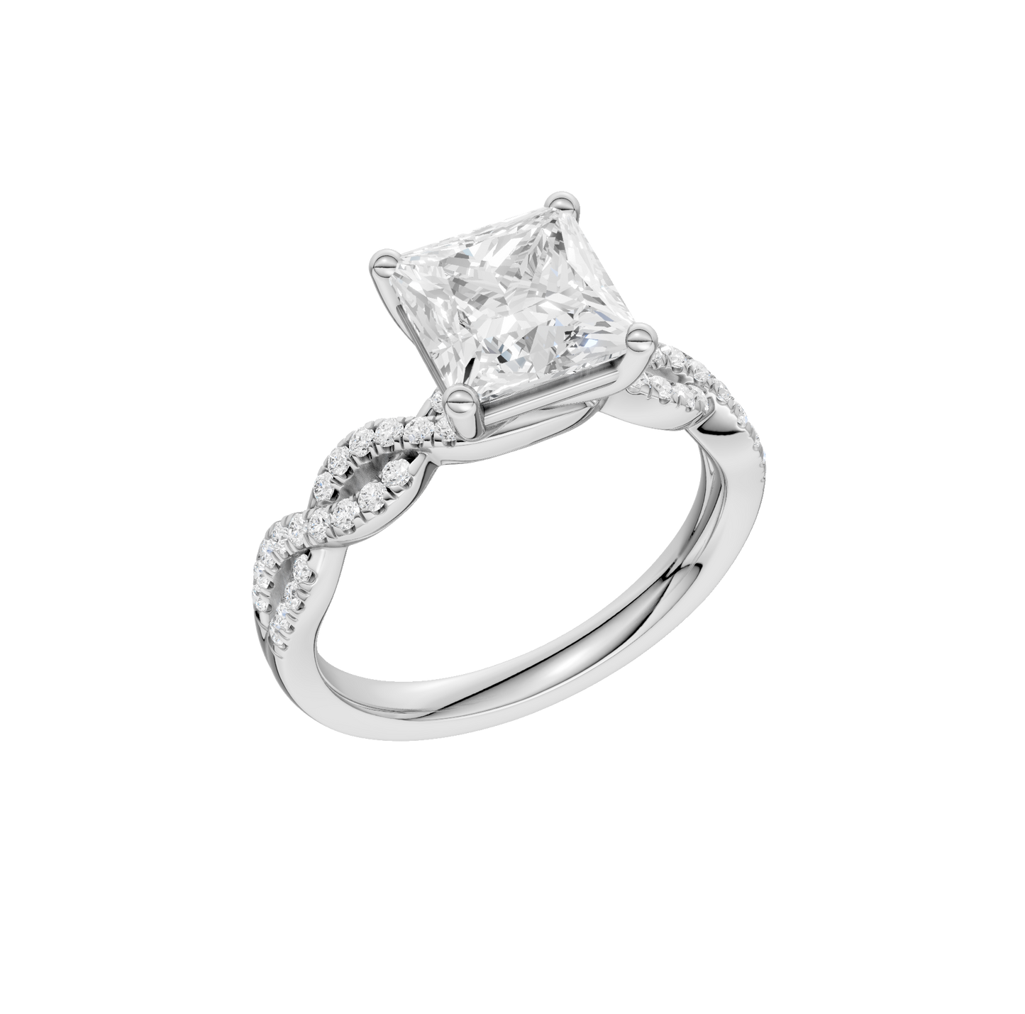 2.20ct Asscher Certified Lab Diamond Ring