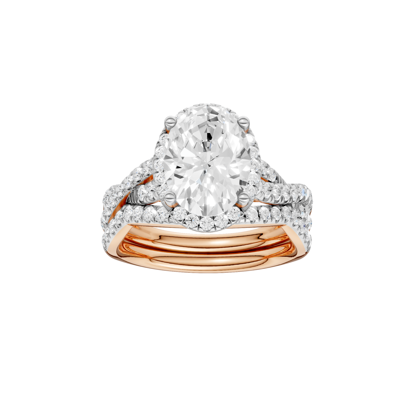 3.60ct Oval Certified Lab Diamond Ring