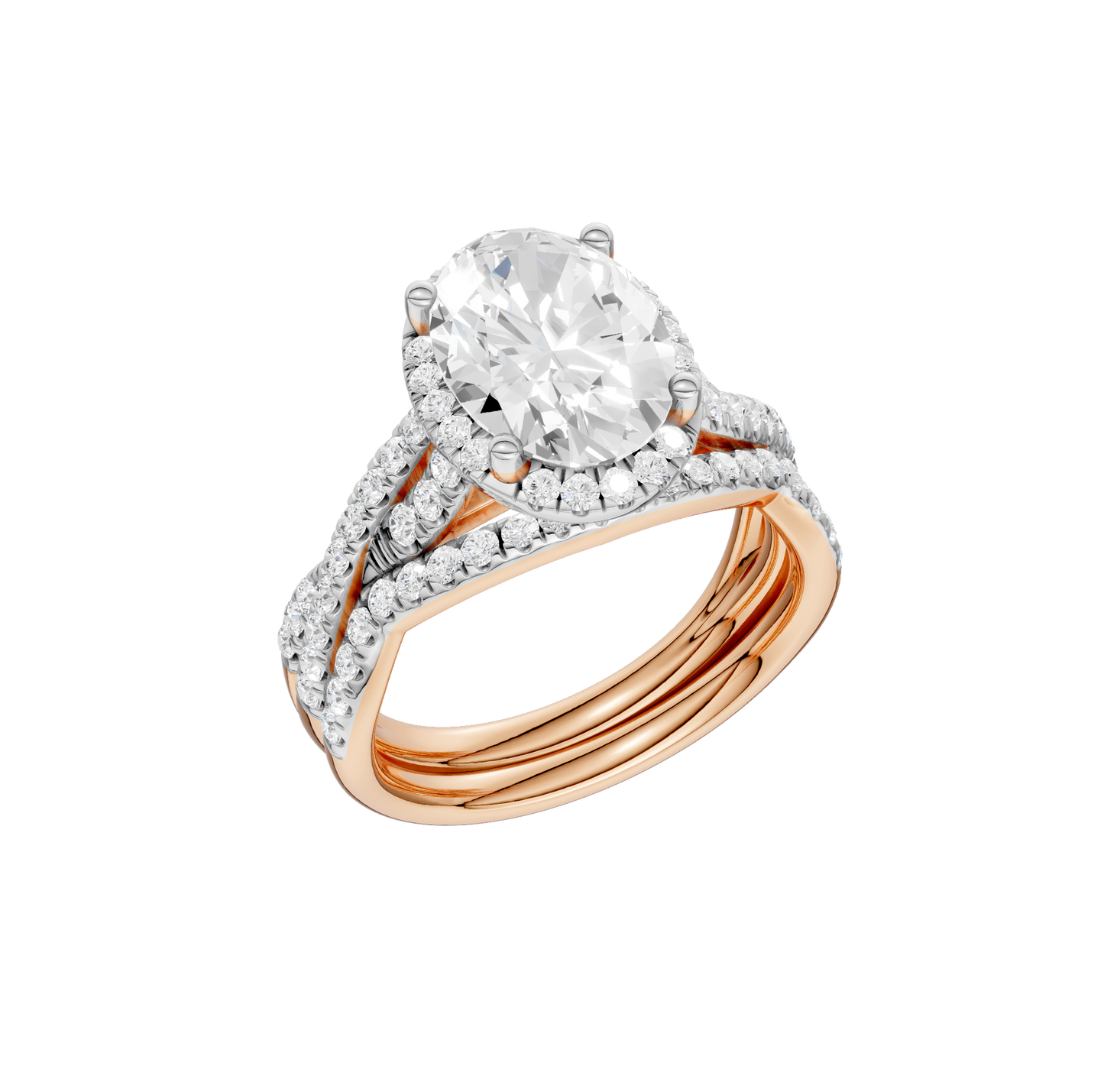 3.60ct Oval Certified Lab Diamond Ring