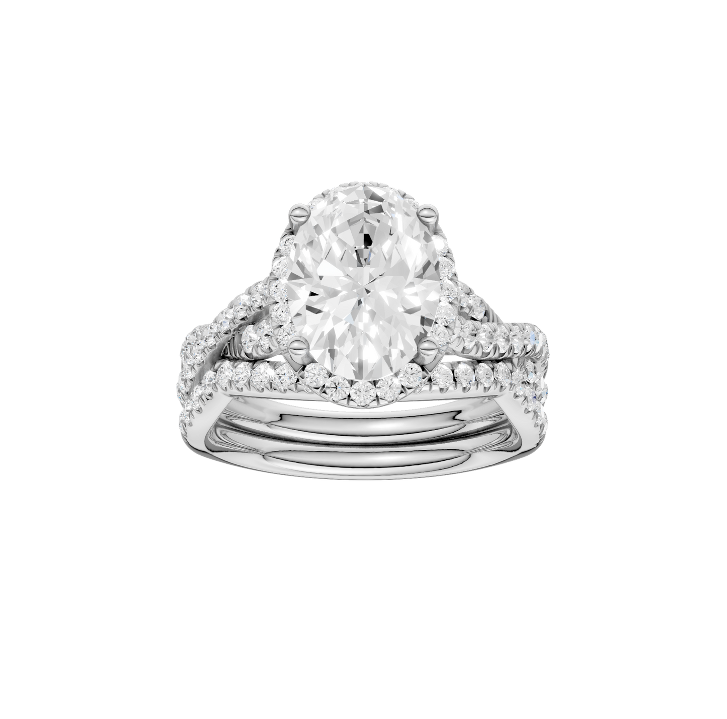 3.60ct Oval Certified Lab Diamond Ring