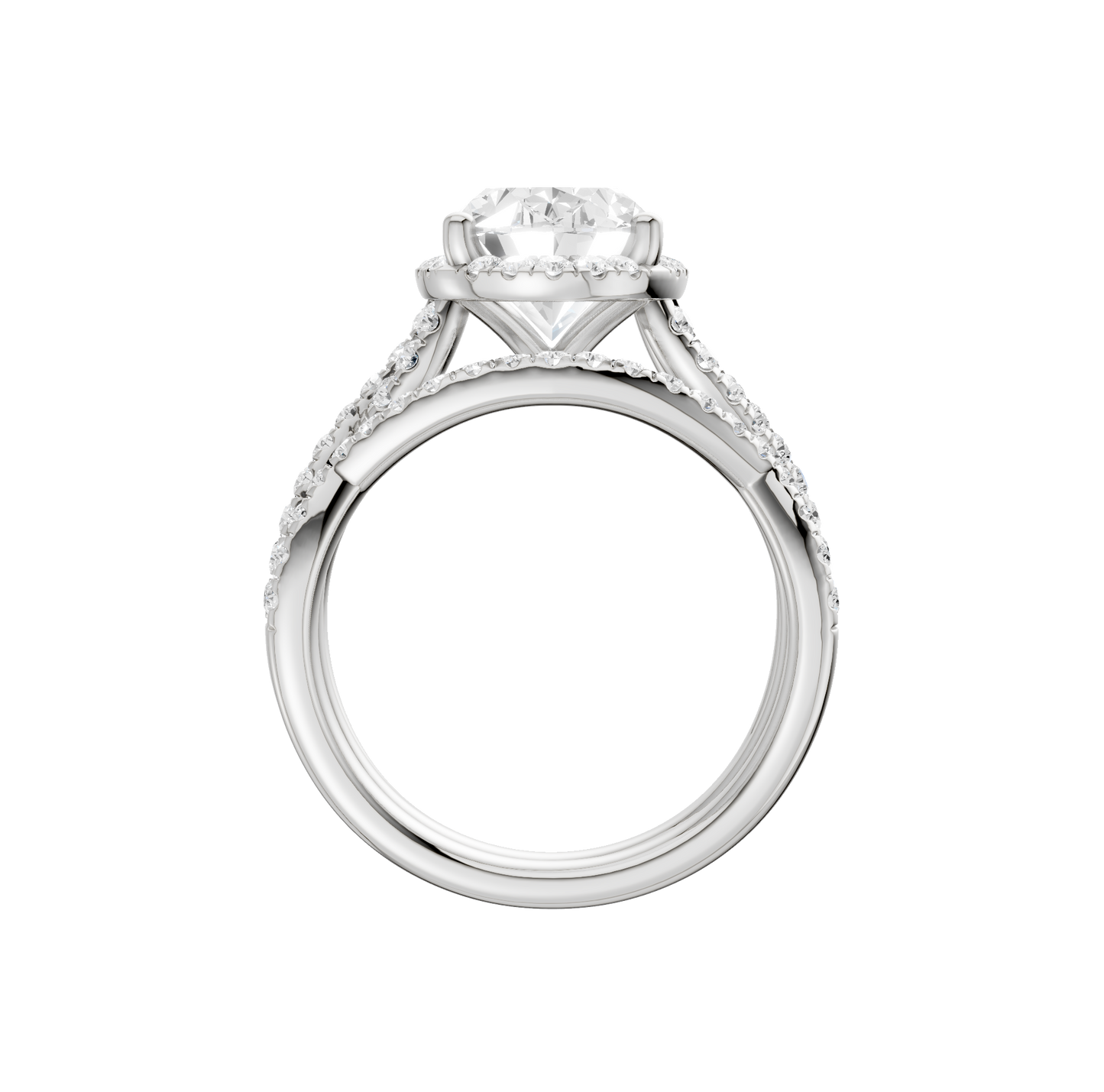 3.60ct Oval Certified Lab Diamond Ring