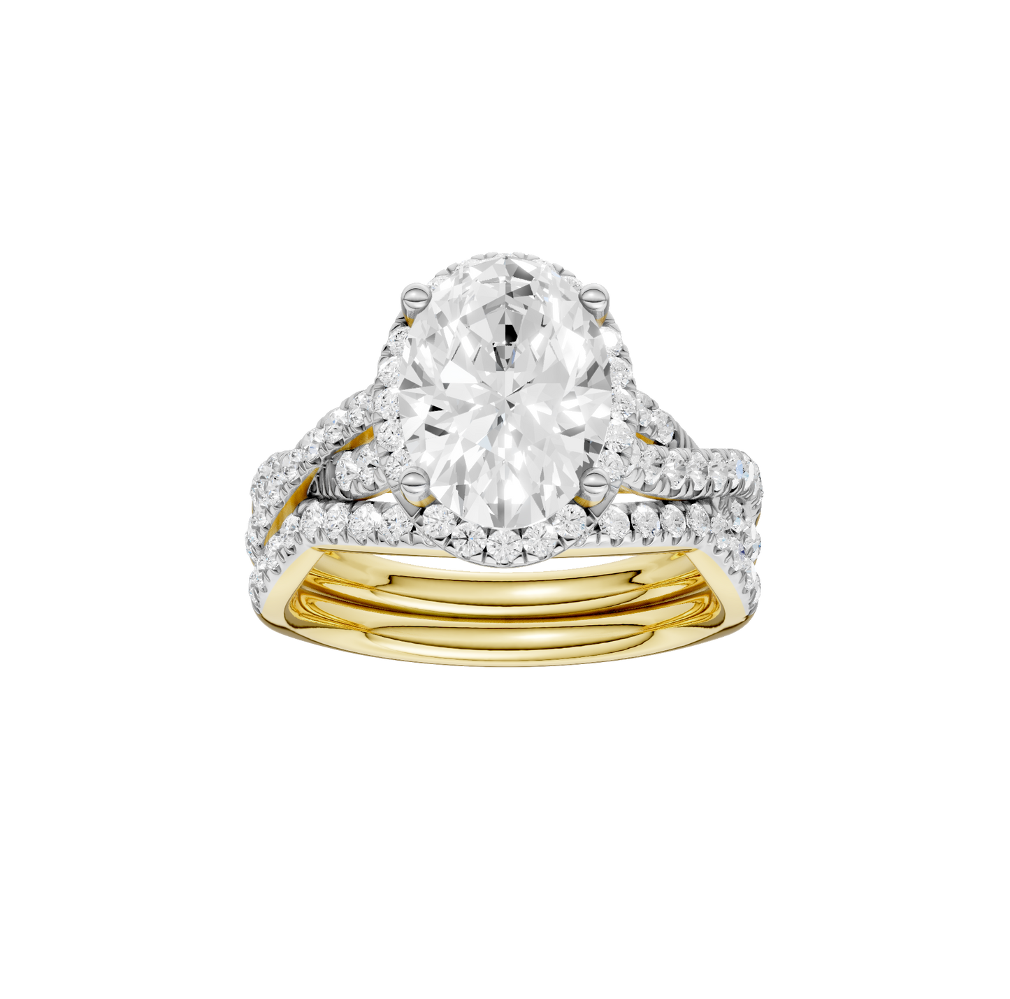 3.60ct Oval Certified Lab Diamond Ring