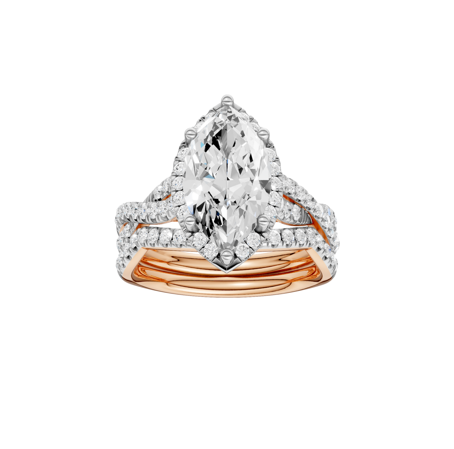 3.60ct Marquise Certified Lab Diamond Ring