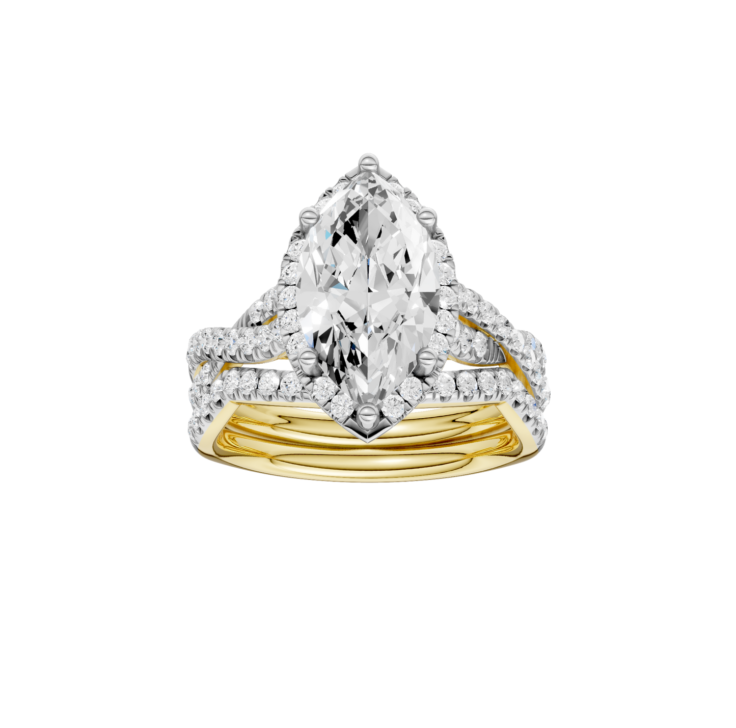 3.60ct Marquise Certified Lab Diamond Ring
