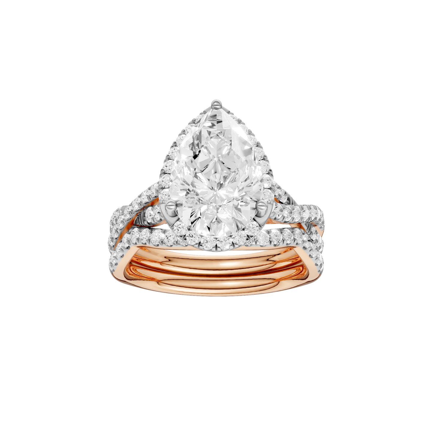 3.60ct Pear Certified Lab Diamond Ring