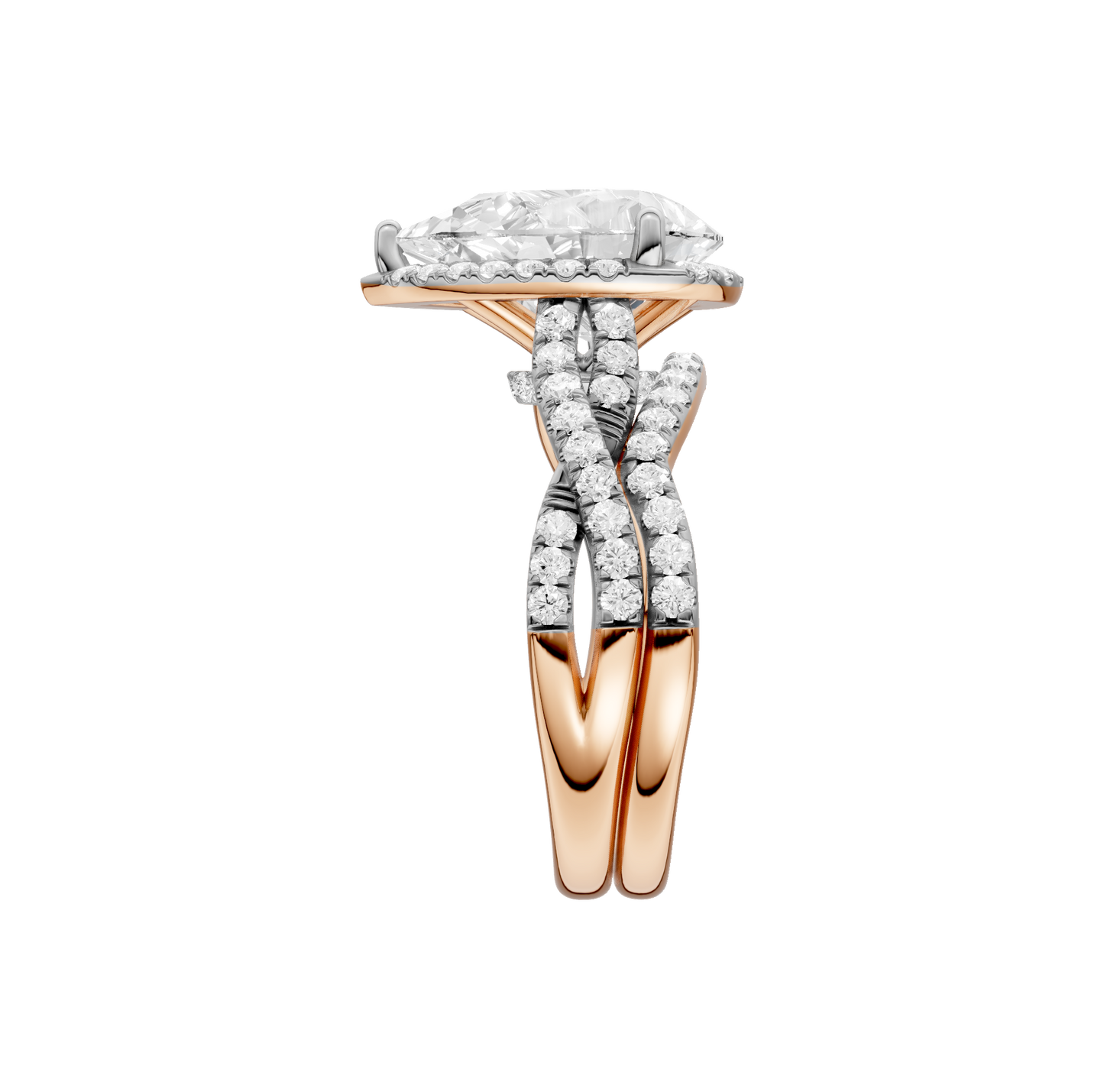 3.60ct Pear Certified Lab Diamond Ring