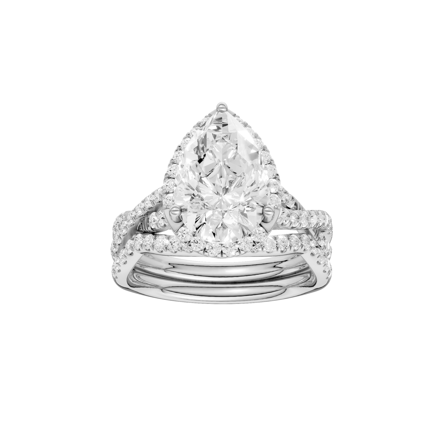 3.60ct Pear Certified Lab Diamond Ring