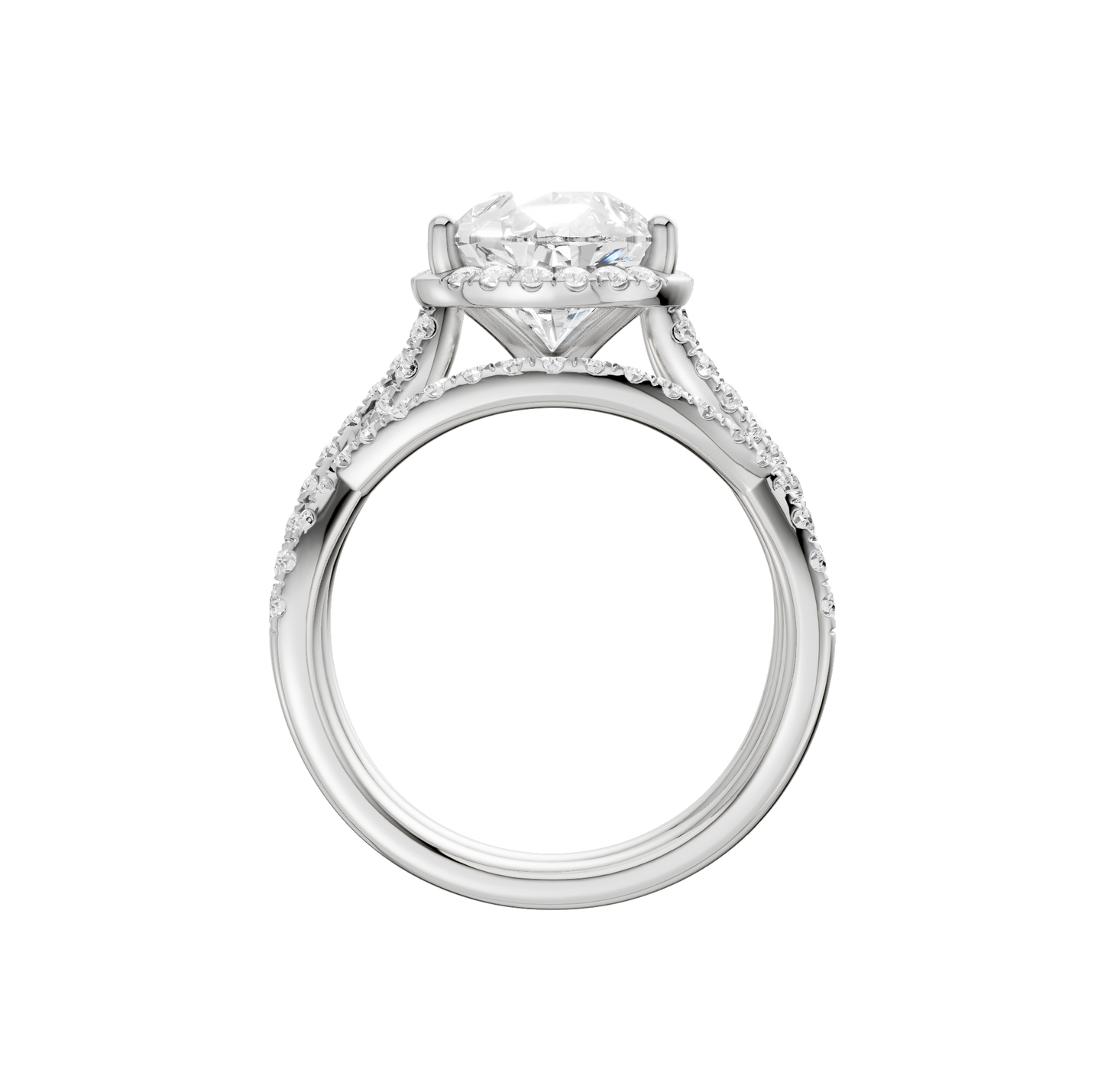 3.60ct Pear Certified Lab Diamond Ring