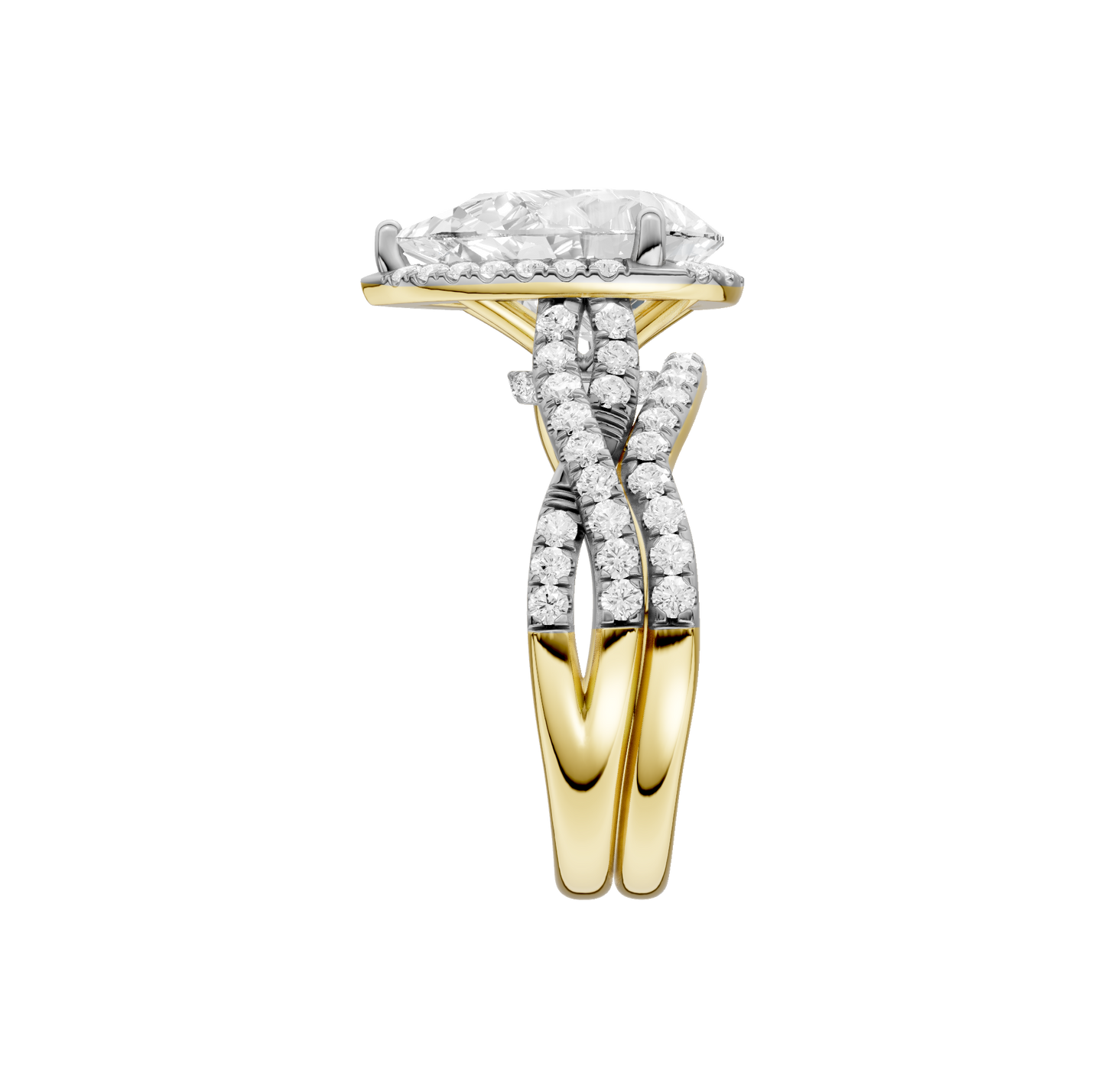 3.60ct Pear Certified Lab Diamond Ring