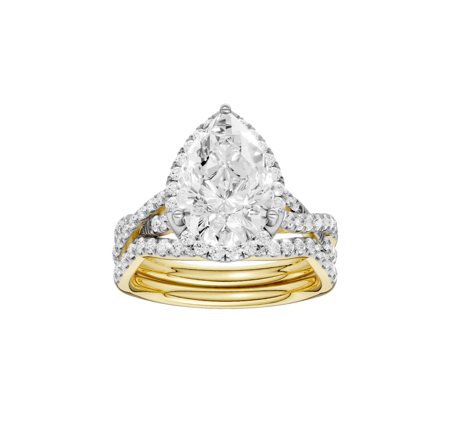 3.60ct Pear Certified Lab Diamond Ring