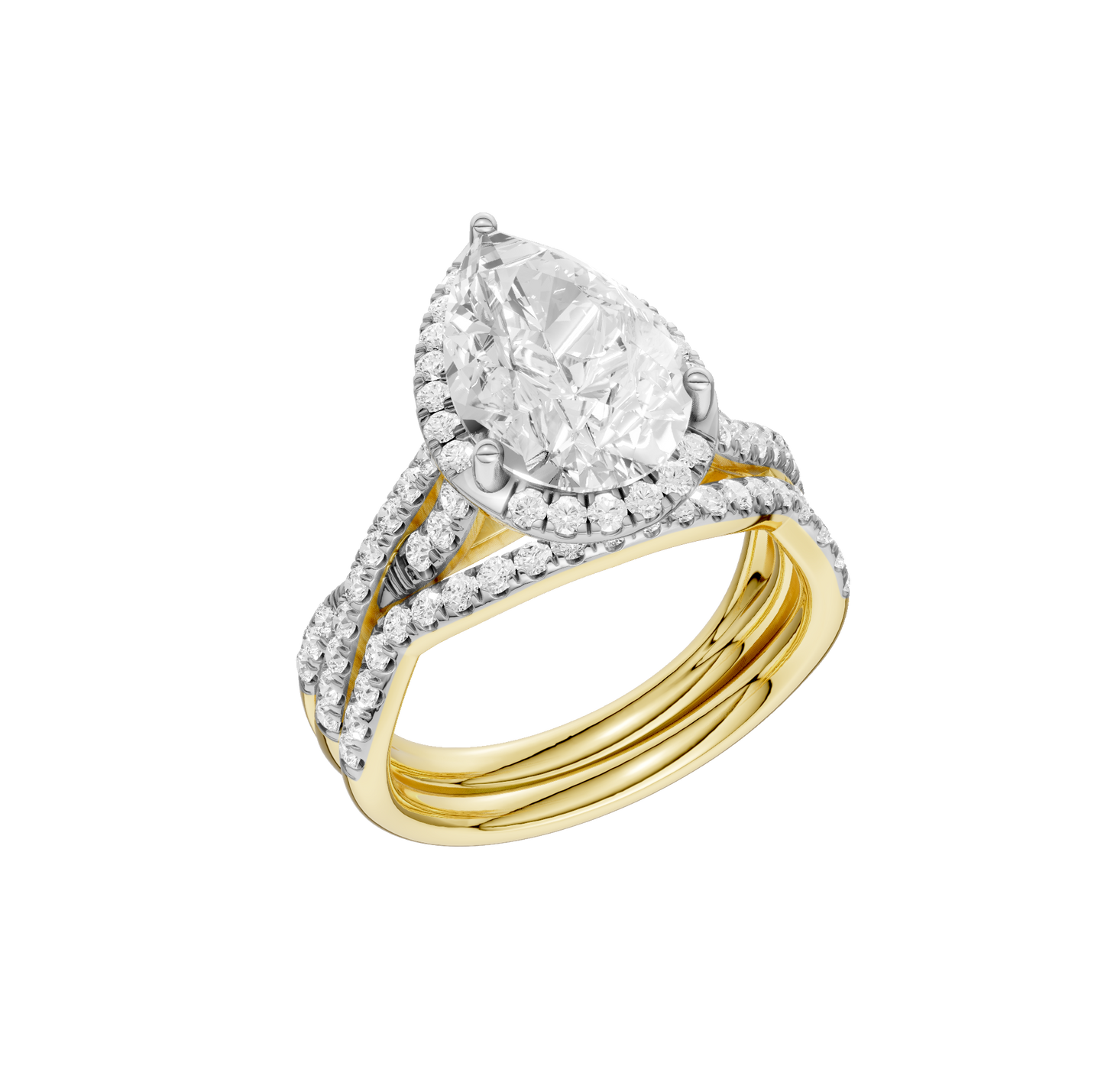 3.60ct Pear Certified Lab Diamond Ring