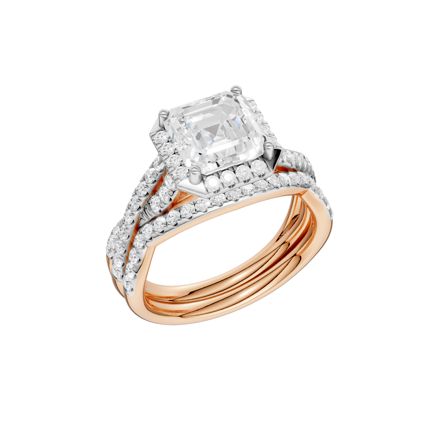 3.60ct Asscher Certified Lab Diamond Ring