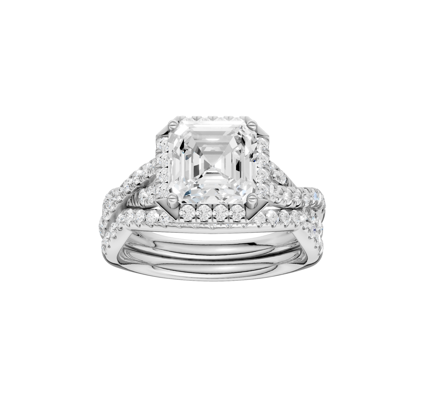 3.60ct Asscher Certified Lab Diamond Ring