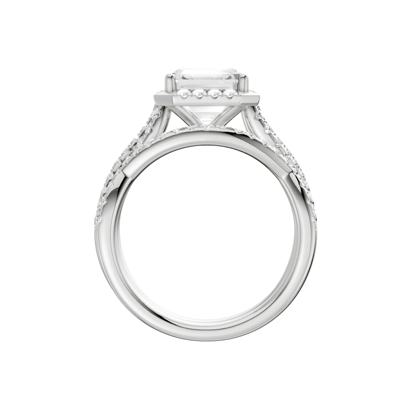3.60ct Asscher Certified Lab Diamond Ring