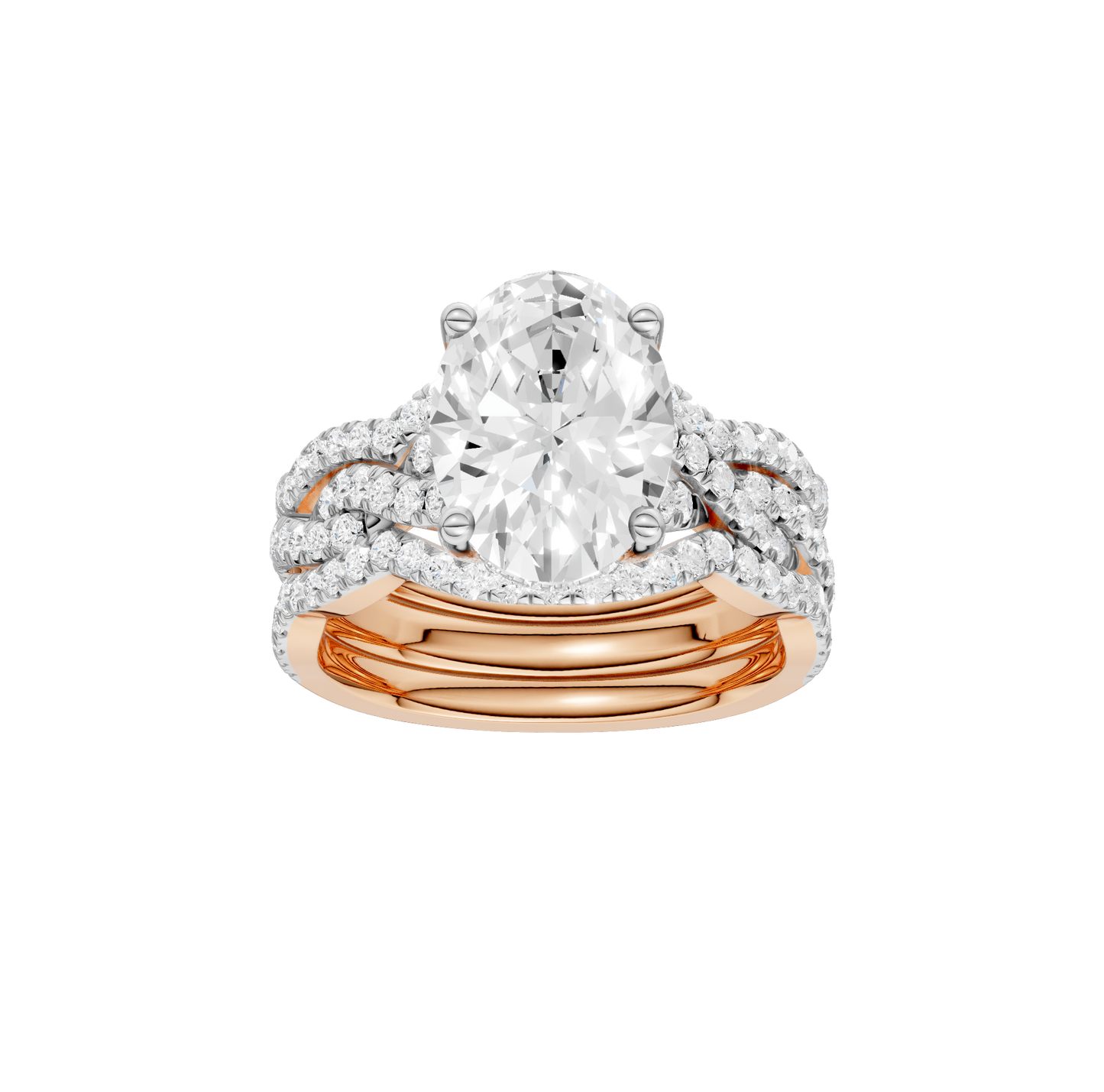 3.75ct Oval Certified Lab Diamond Ring