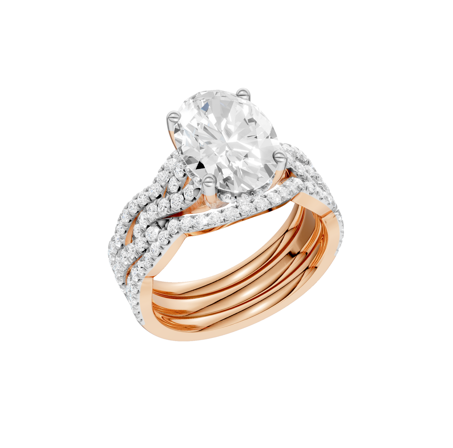 3.75ct Oval Certified Lab Diamond Ring