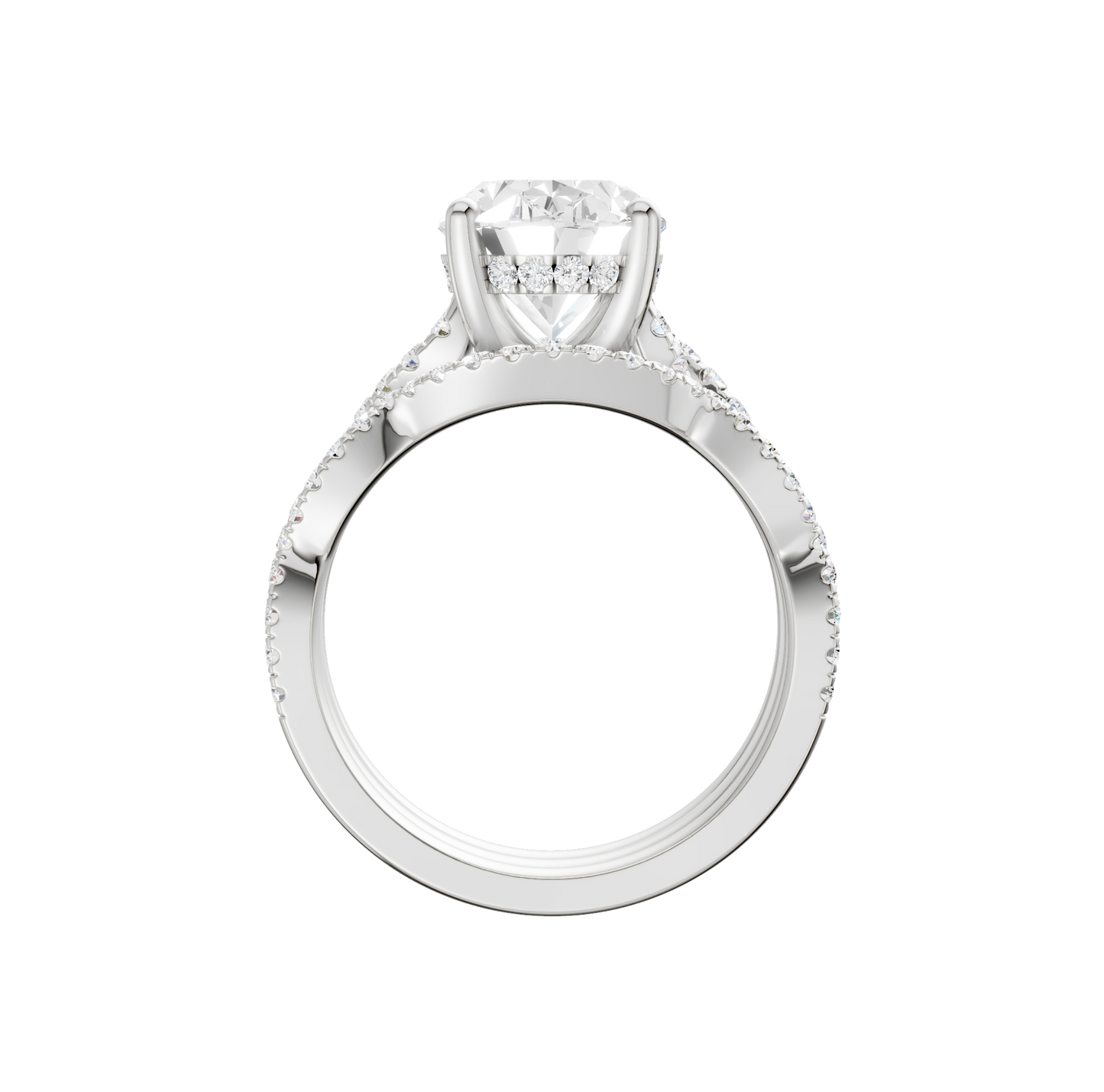 3.75ct Oval Certified Lab Diamond Ring