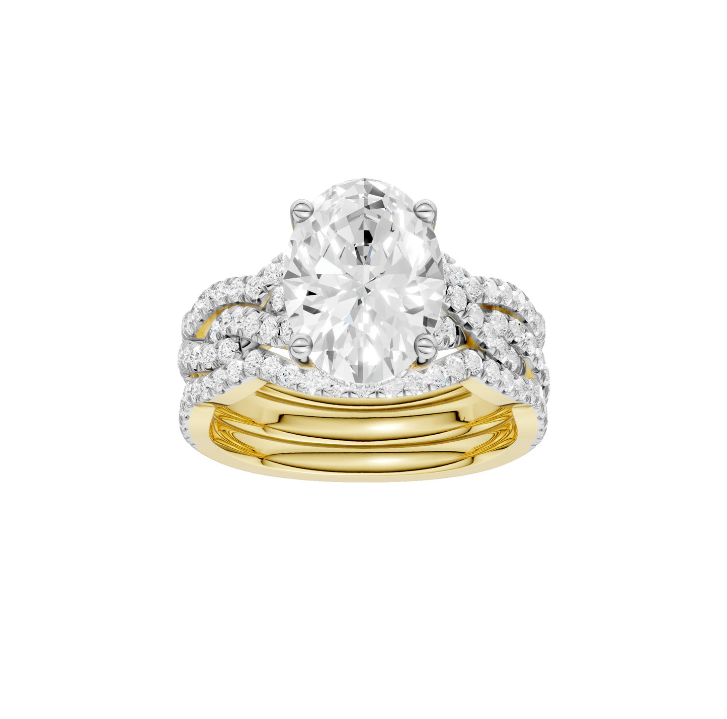 3.75ct Oval Certified Lab Diamond Ring