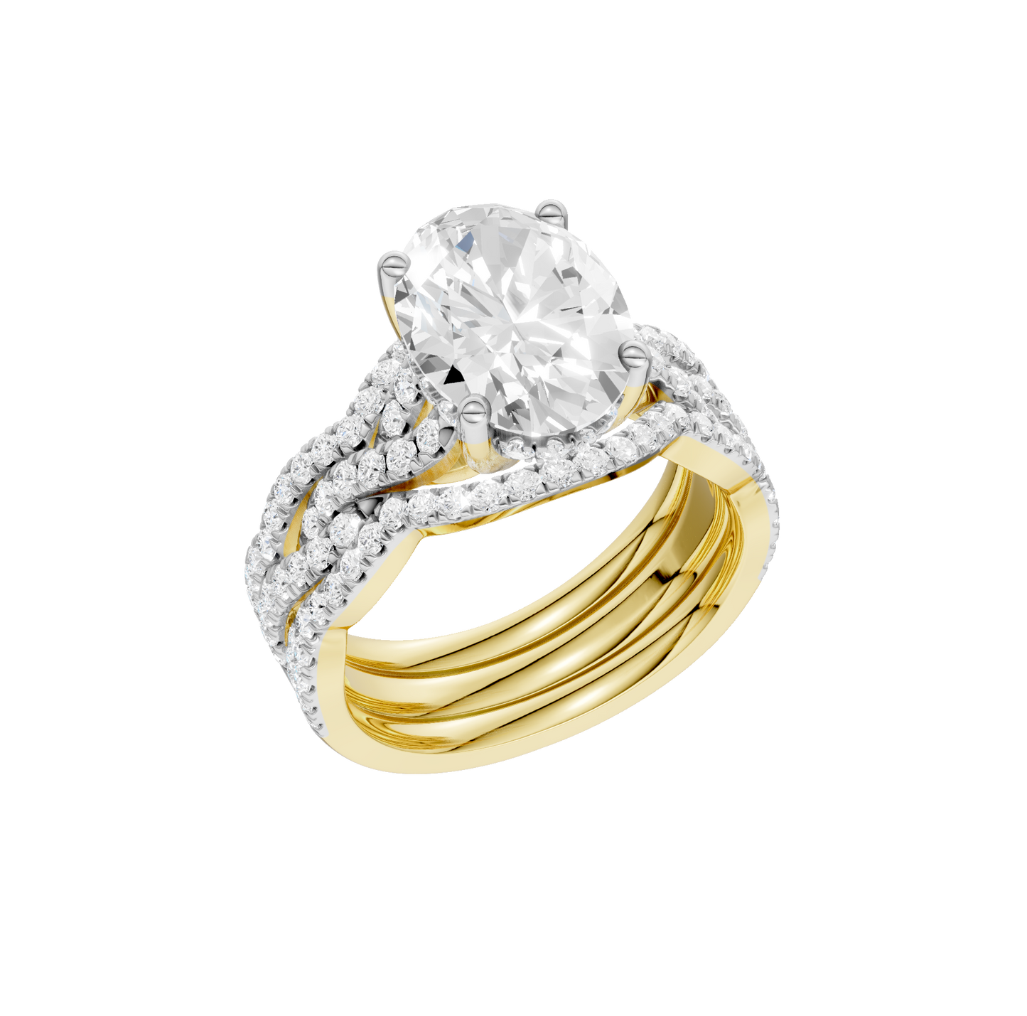 3.75ct Oval Certified Lab Diamond Ring