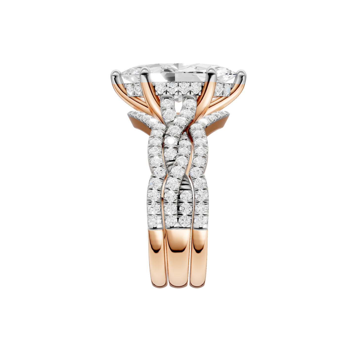 3.75ct Marquise Certified Lab Diamond Ring