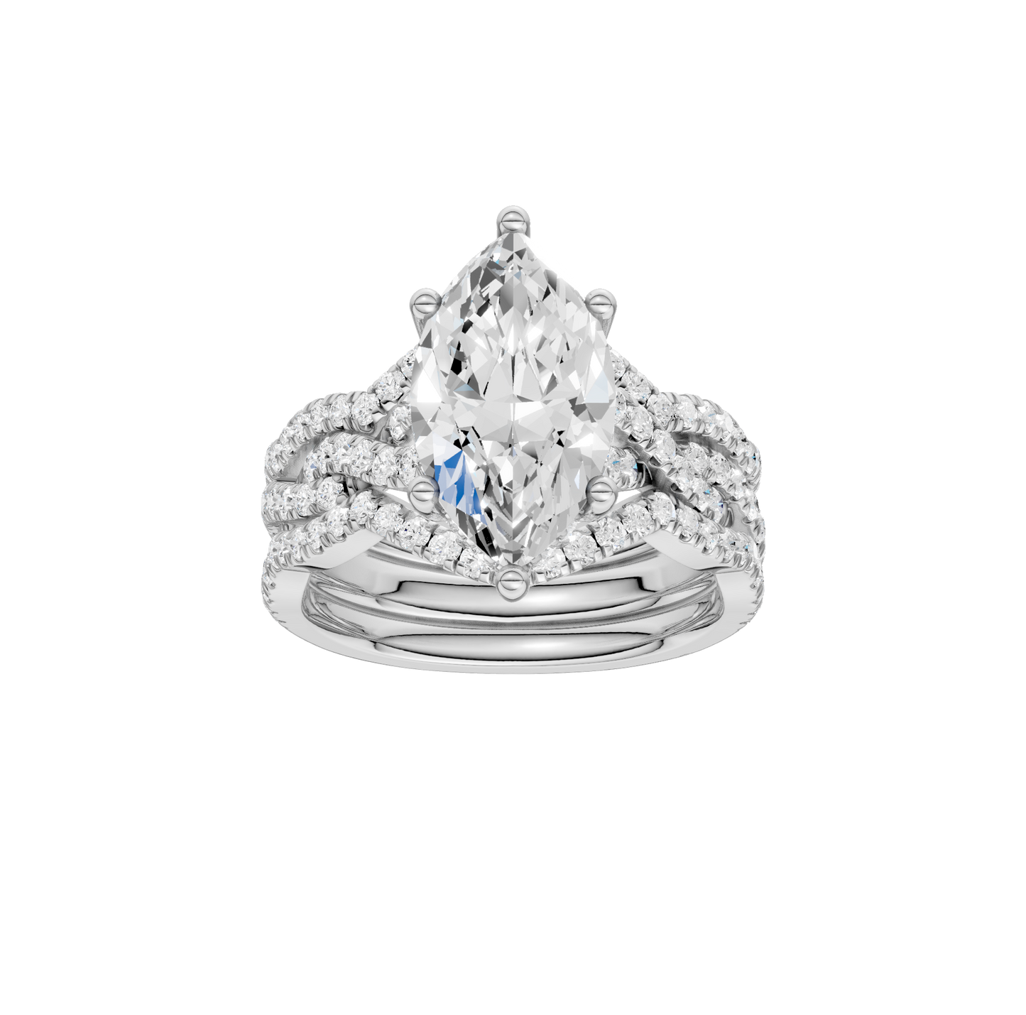 3.75ct Marquise Certified Lab Diamond Ring
