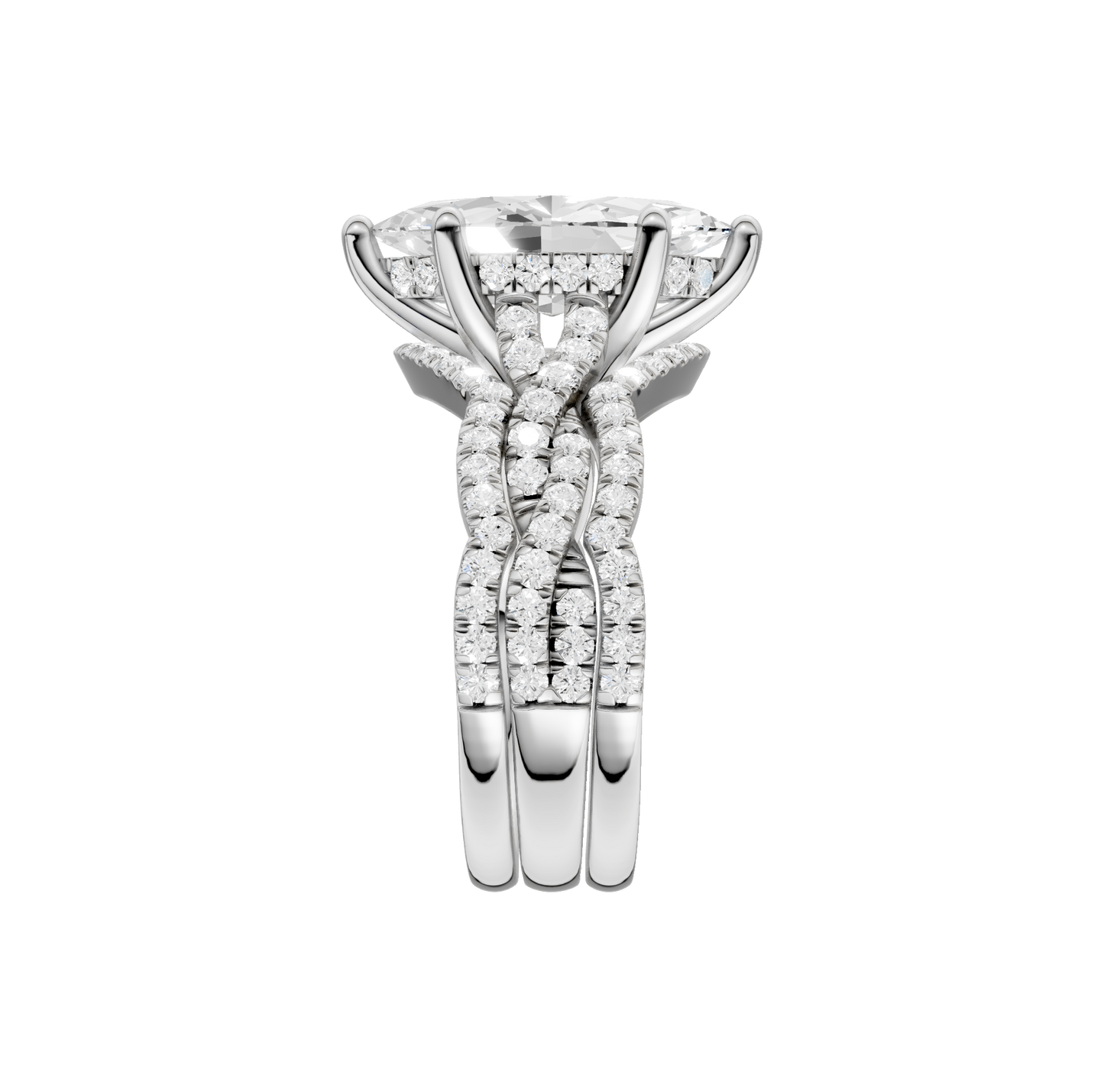 3.75ct Marquise Certified Lab Diamond Ring