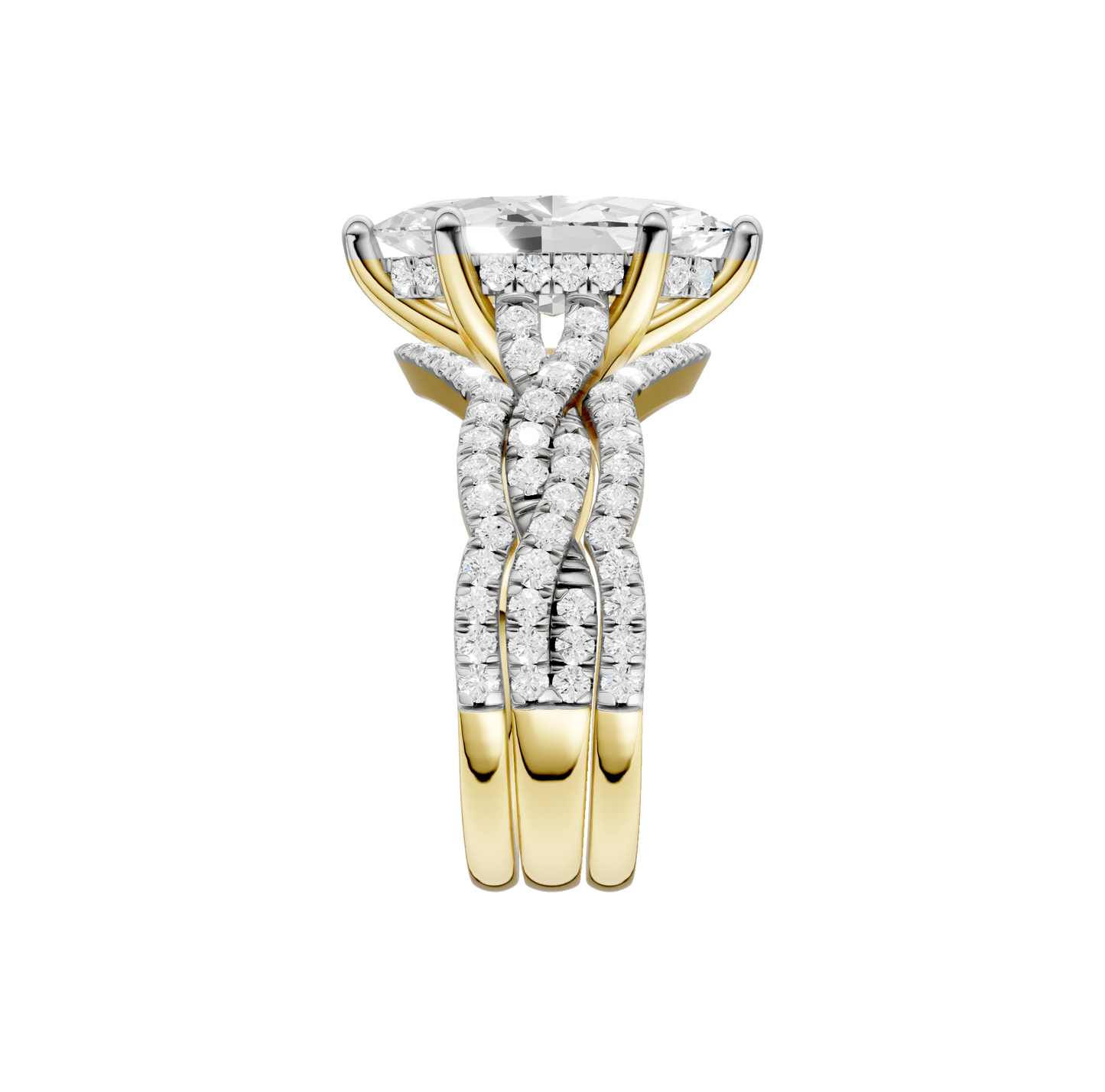 3.75ct Marquise Certified Lab Diamond Ring