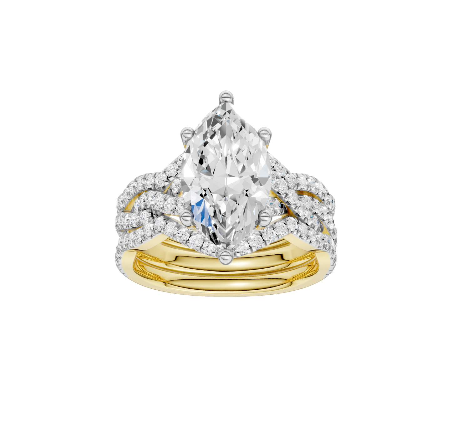 3.75ct Marquise Certified Lab Diamond Ring