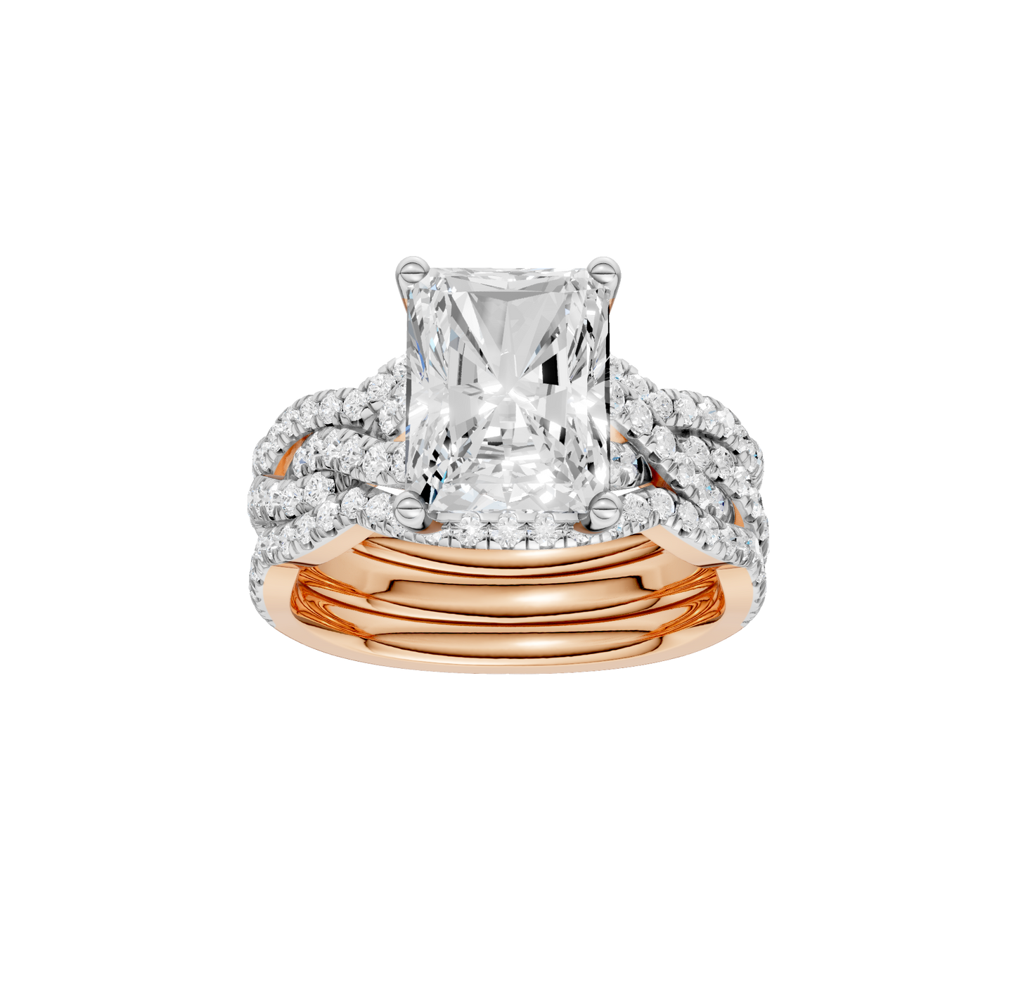 3.75ct Radiant Certified Lab Diamond Ring