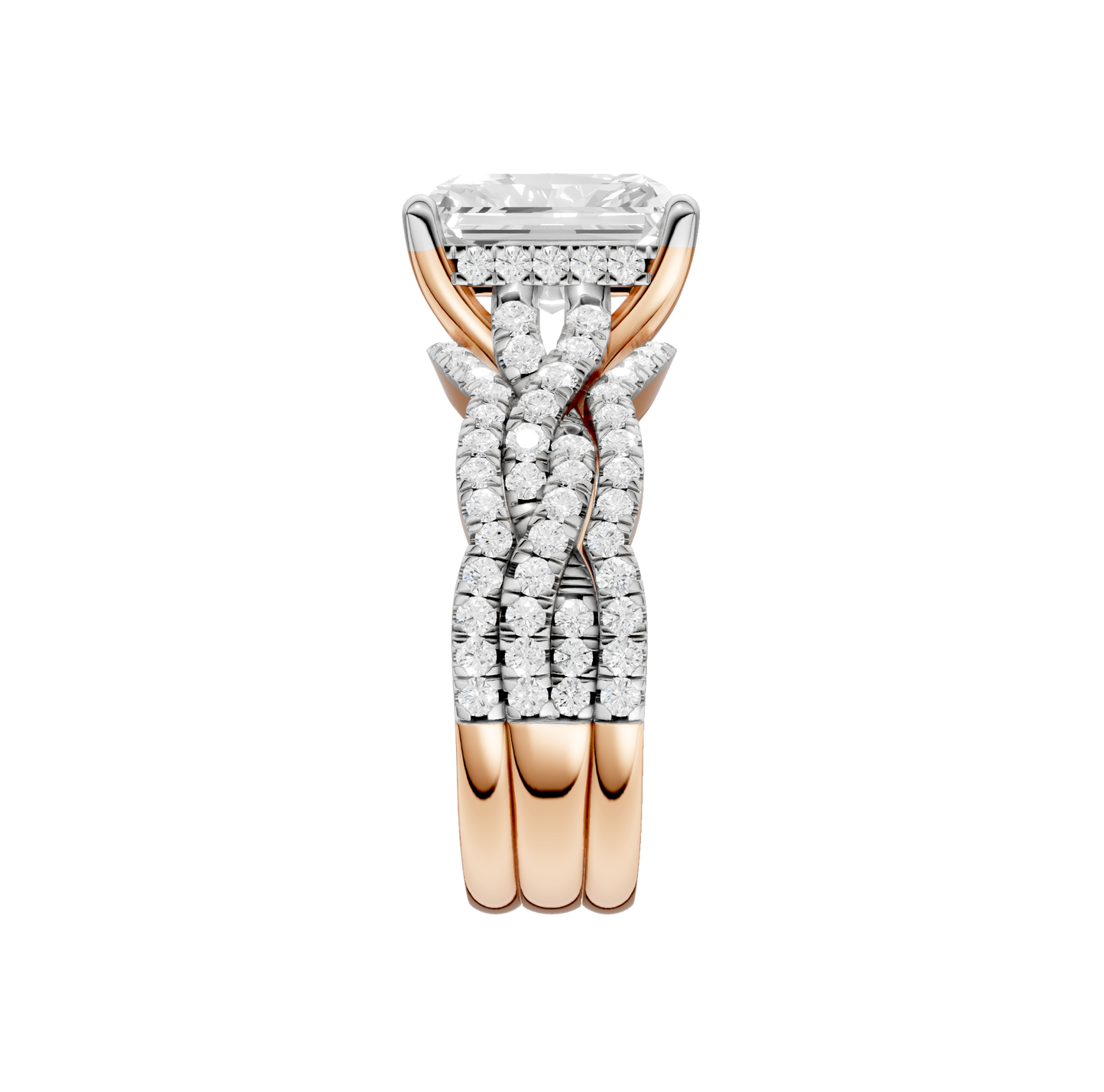 3.75ct Radiant Certified Lab Diamond Ring