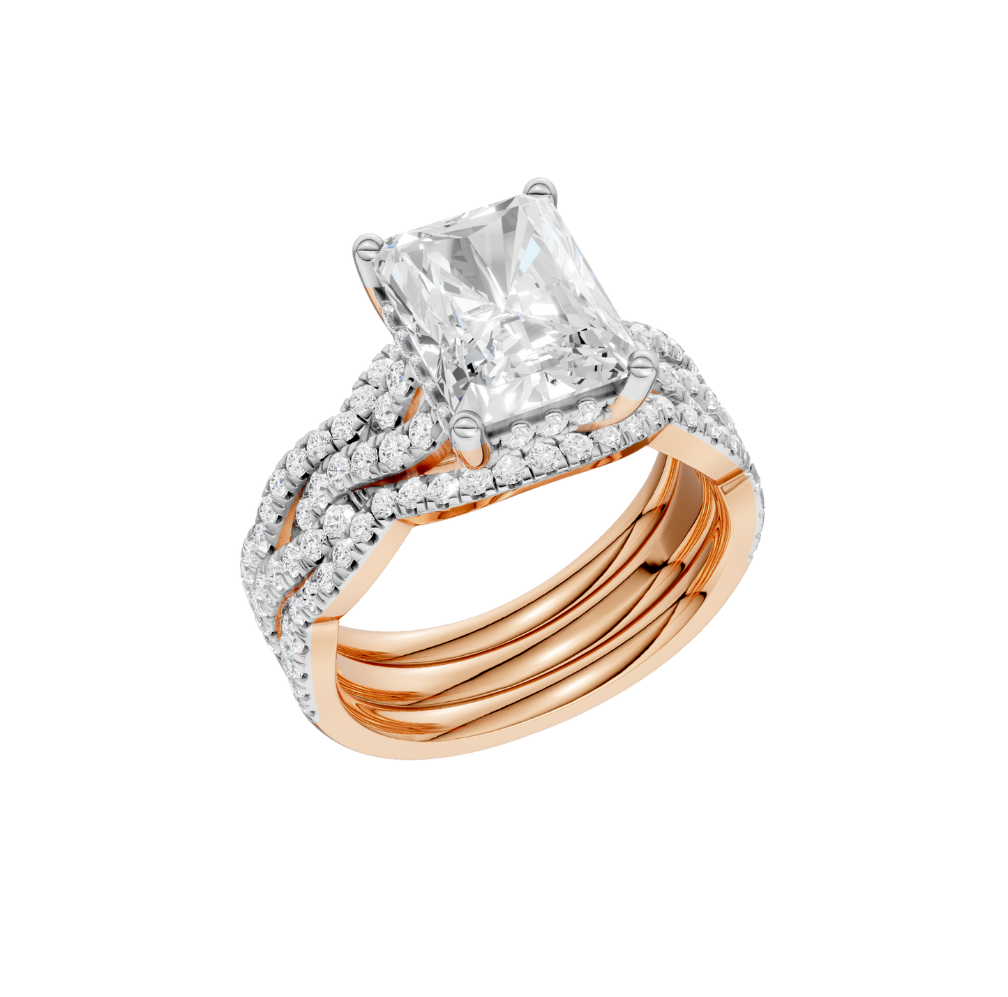 3.75ct Radiant Certified Lab Diamond Ring