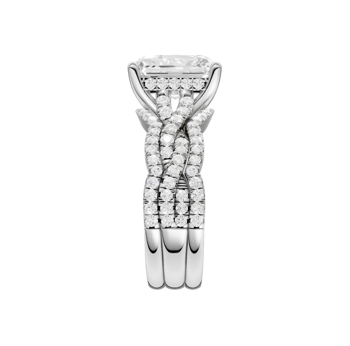 3.75ct Radiant Certified Lab Diamond Ring