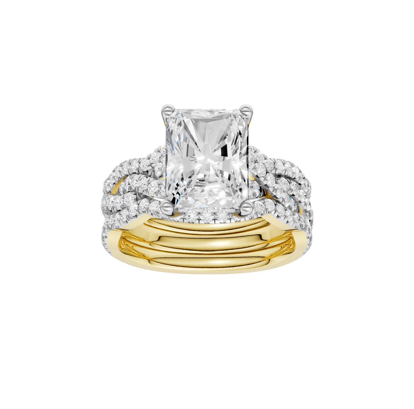 3.75ct Radiant Certified Lab Diamond Ring
