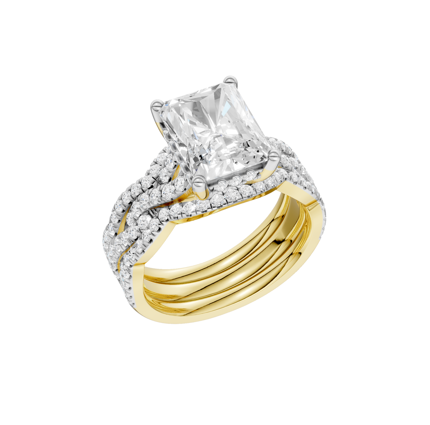 3.75ct Radiant Certified Lab Diamond Ring
