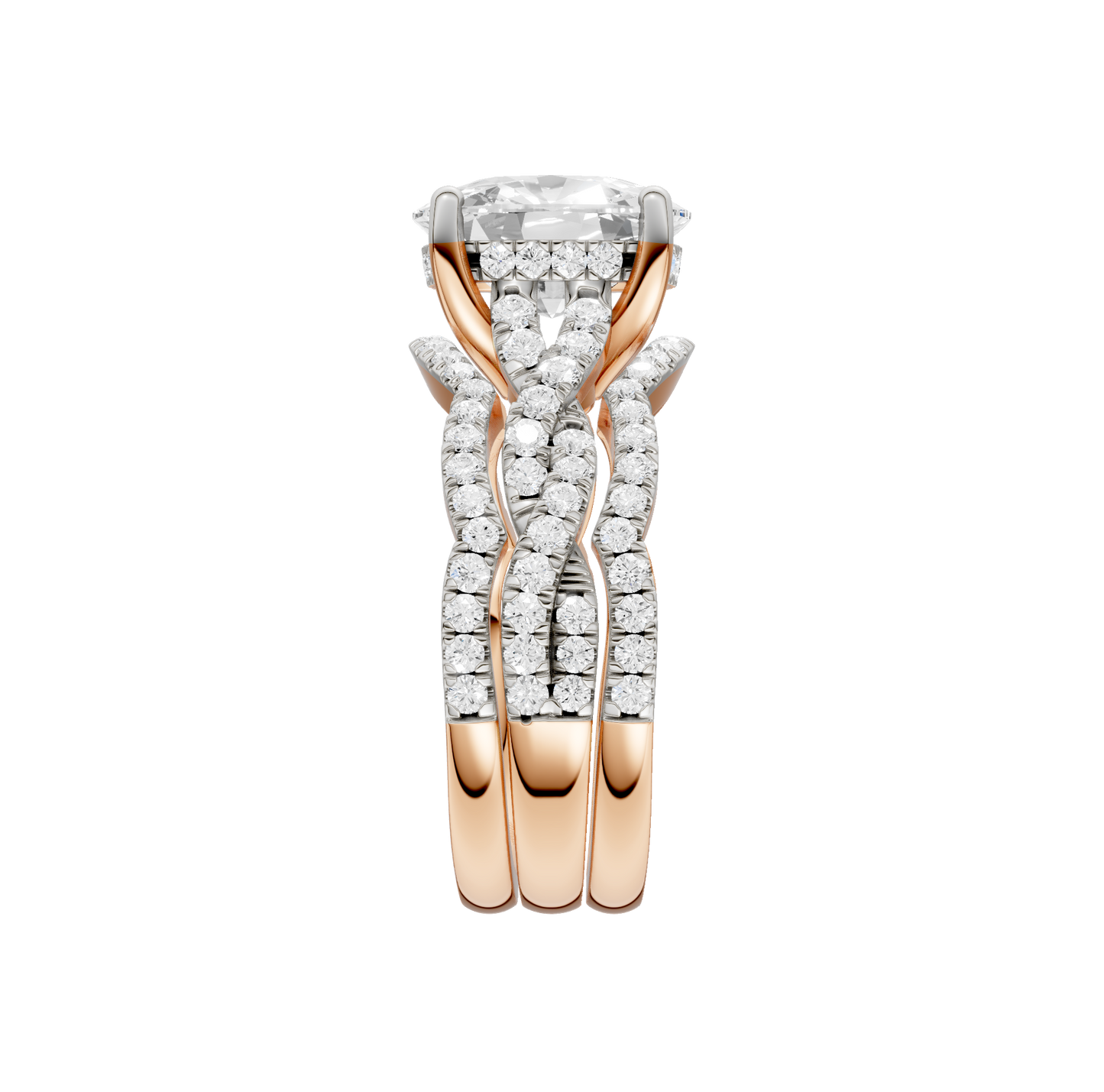 3.75ct Elongated Cushion Certified Lab Diamond Ring
