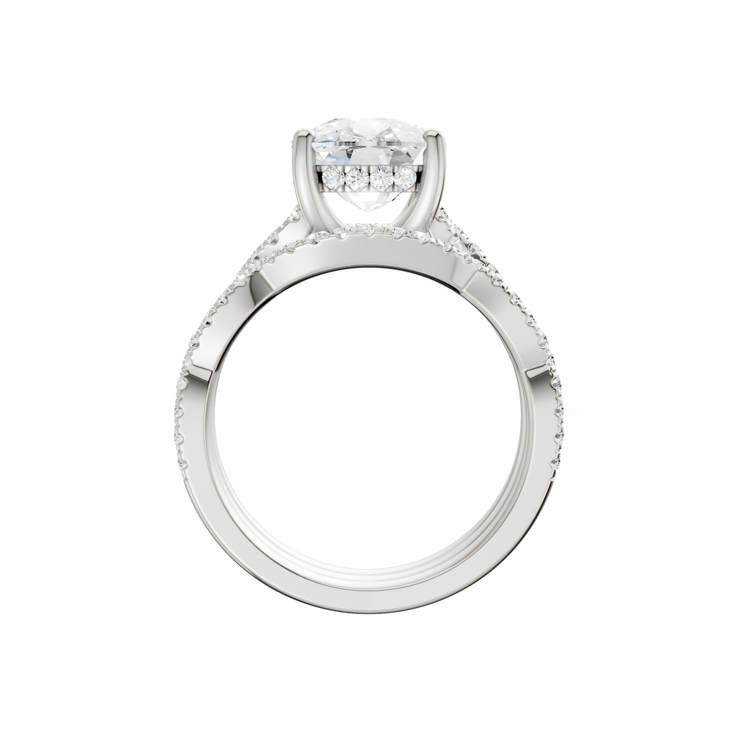 3.75ct Elongated Cushion Certified Lab Diamond Ring